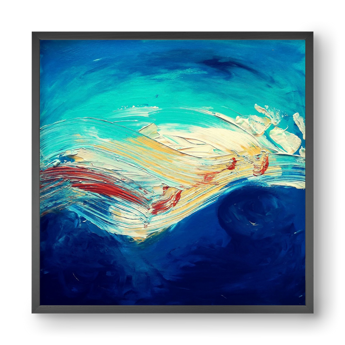 Turbulence, 40x40 cm (40x40 cm), Fekete keret