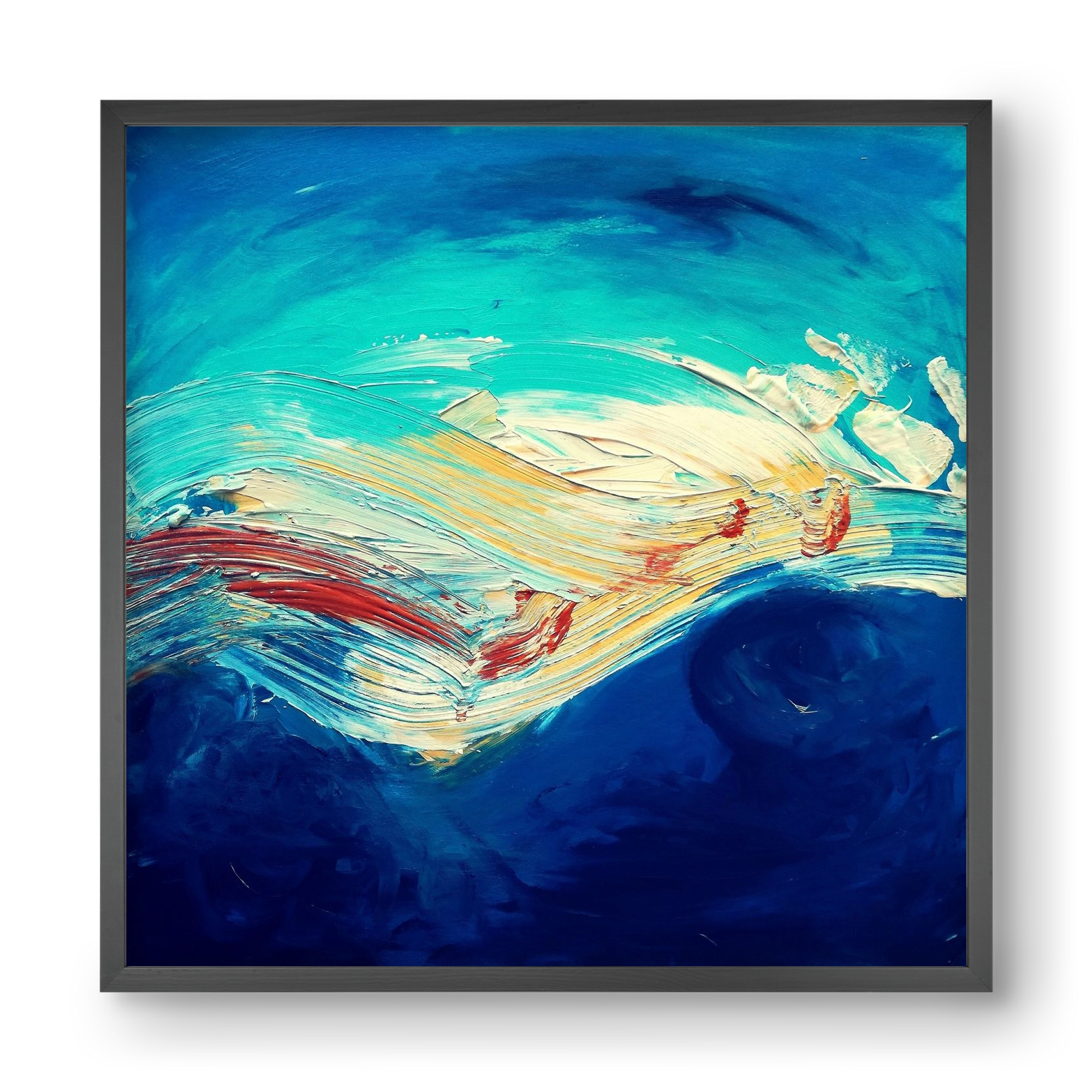 Turbulence, 40x40 cm (40x40 cm), Fekete keret