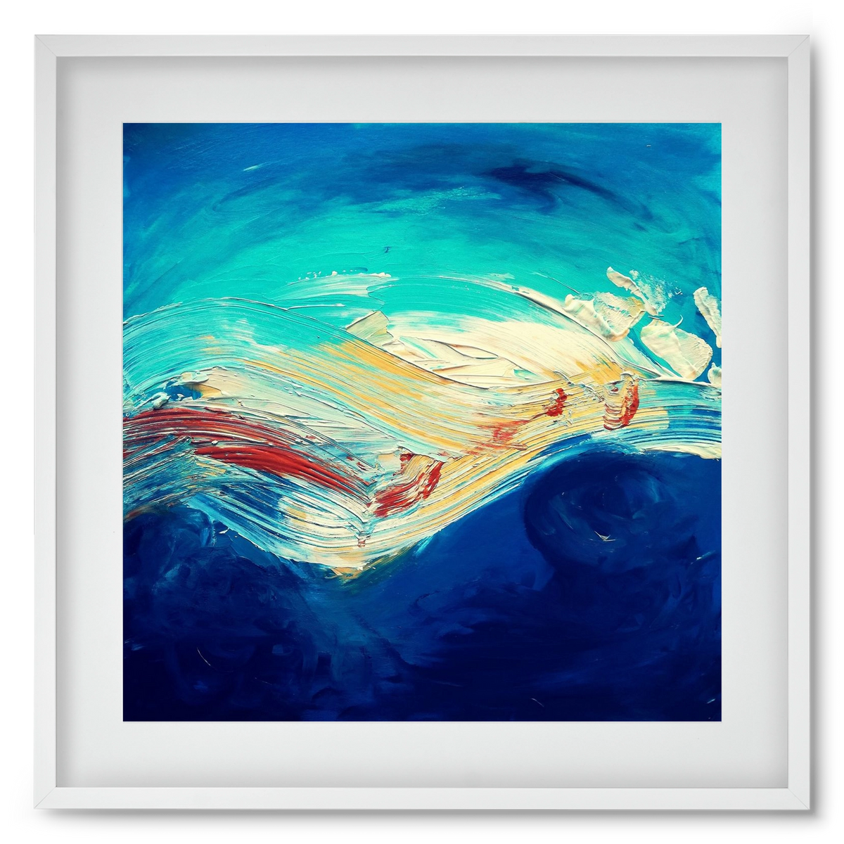 Turbulence, 50x50 cm (40x40 cm), Fehér keret, paszpartuval