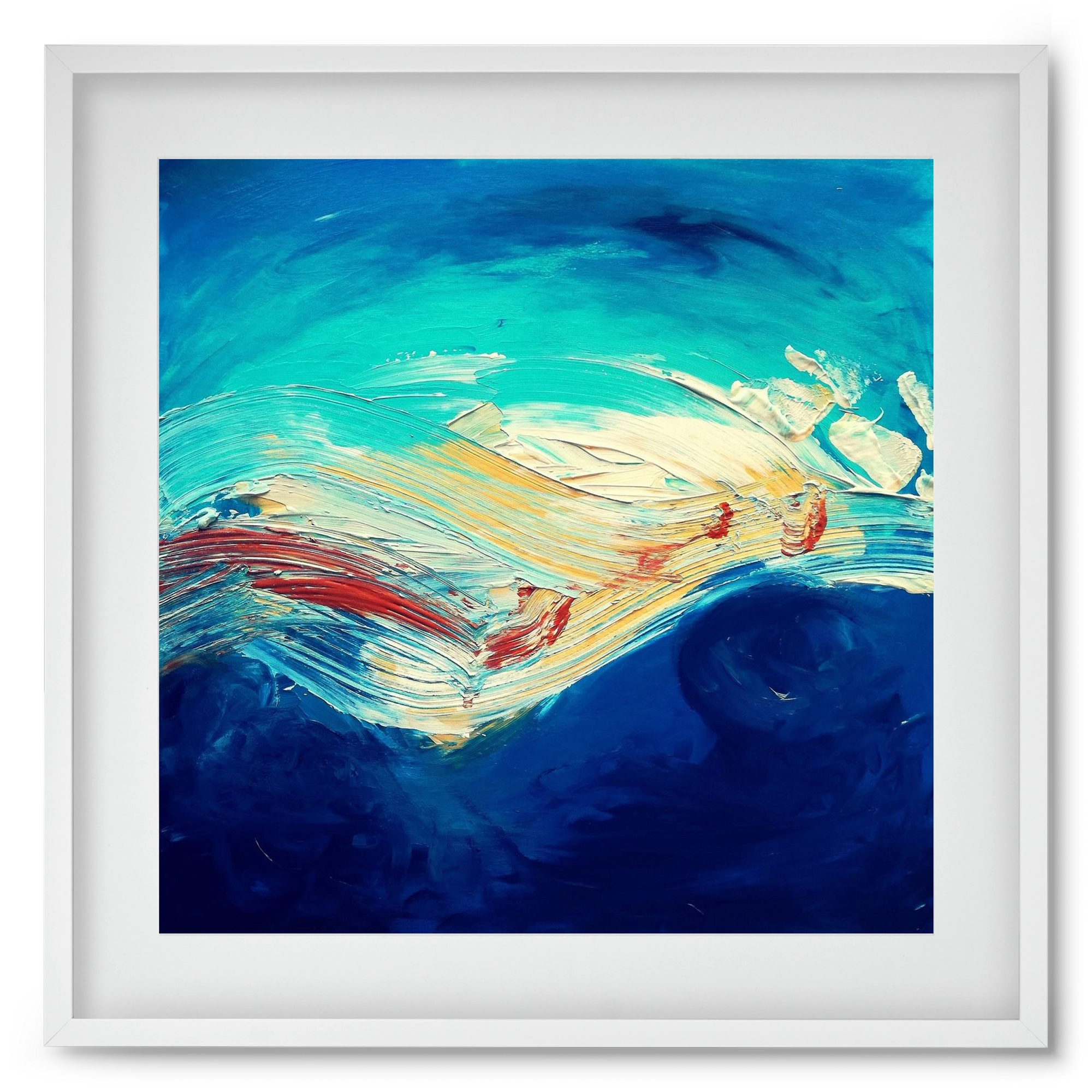 Turbulence, 50x50 cm (40x40 cm), Fehér keret, paszpartuval
