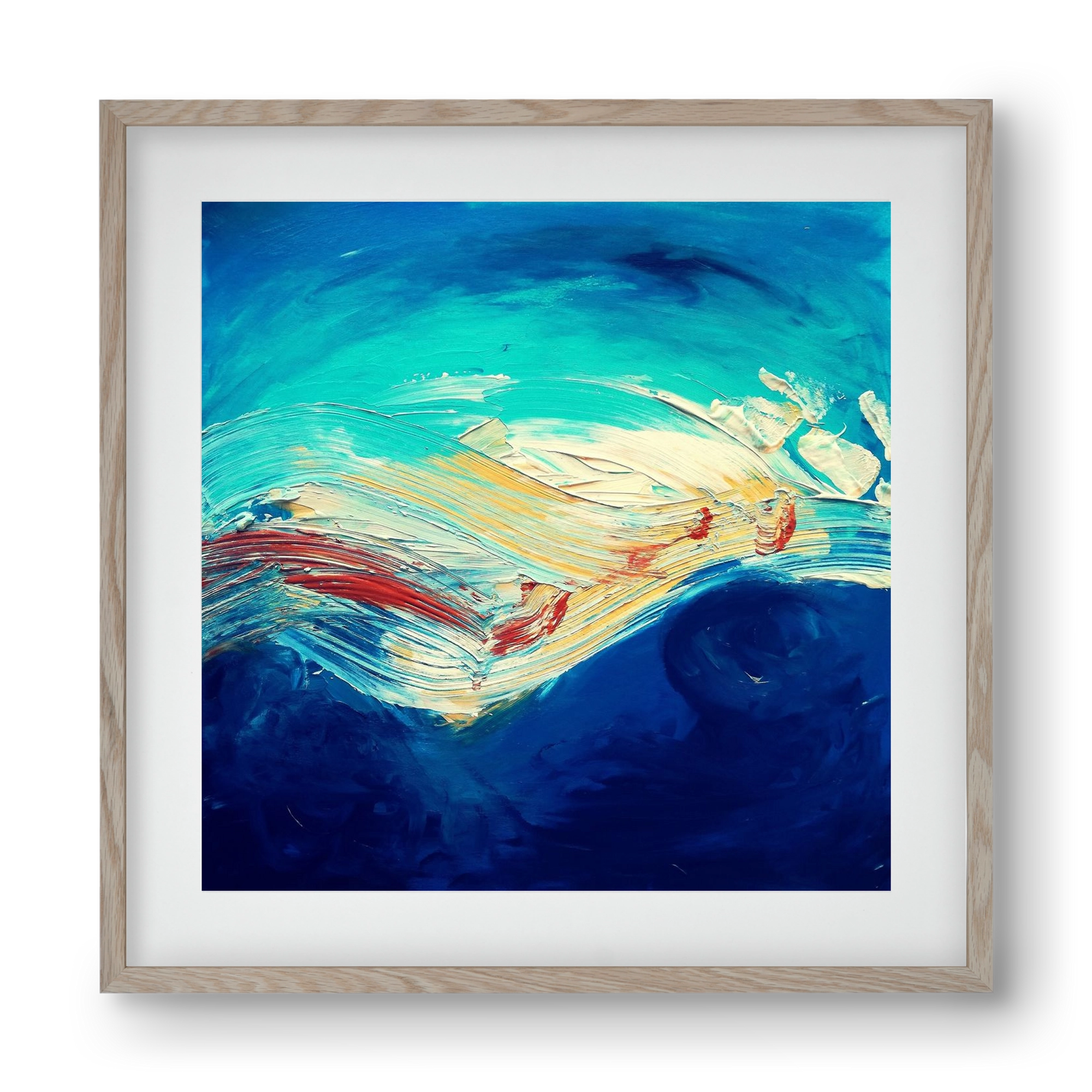 Turbulence, 40x40 cm (30x30 cm), Tölgy keret, paszpartuval