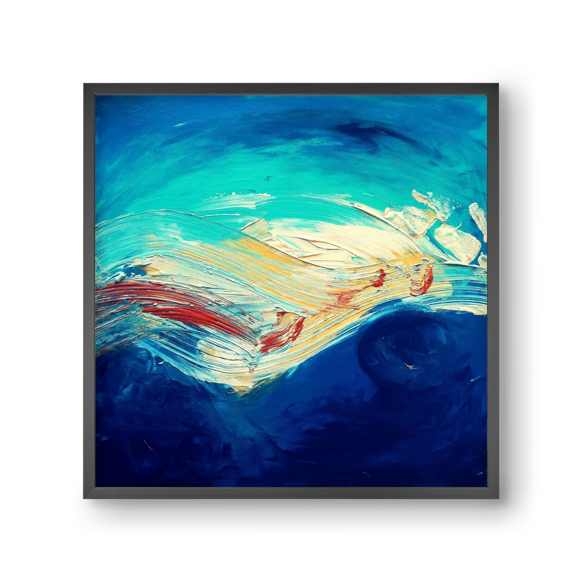 Turbulence, 30x30 cm (30x30 cm), Fekete keret