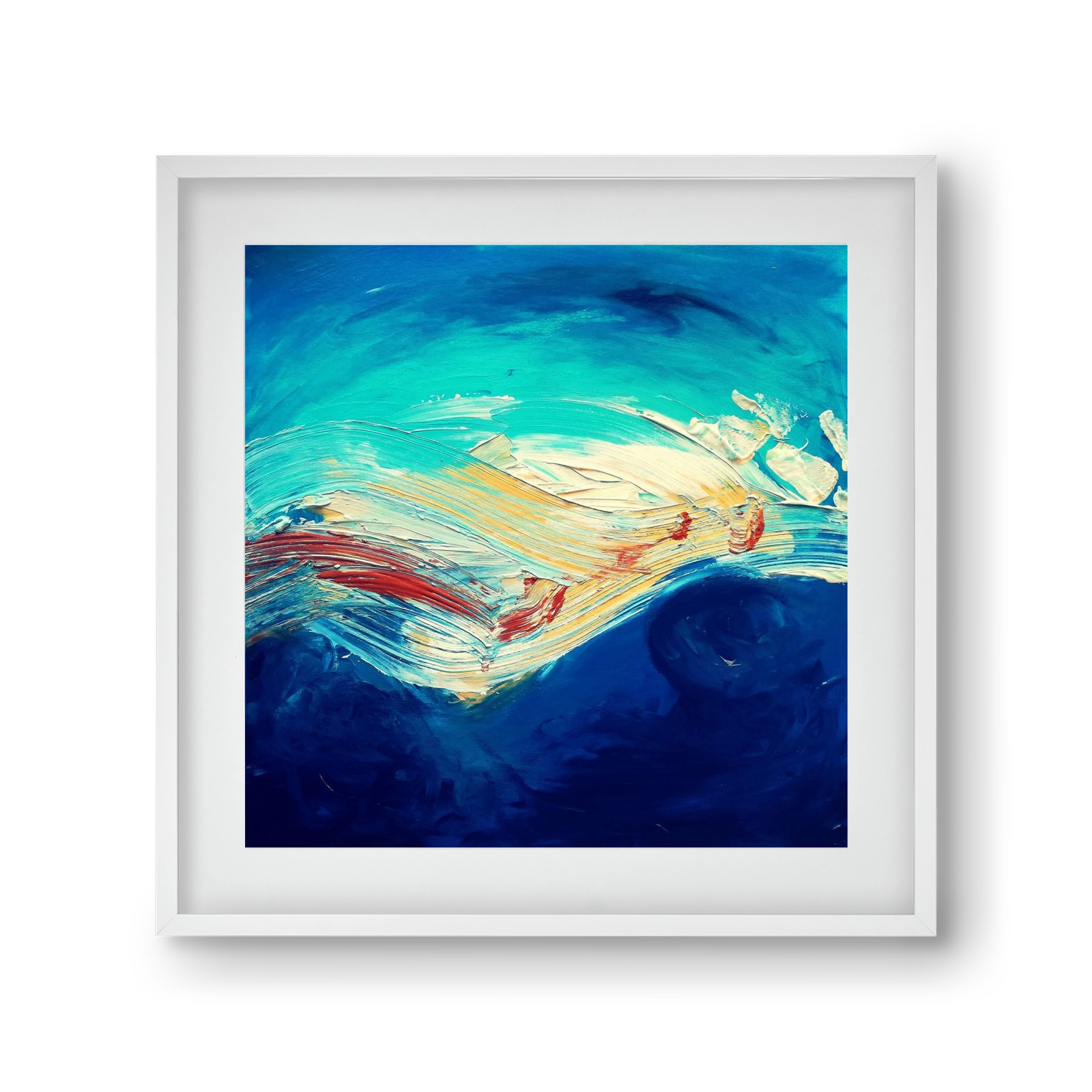 Turbulence, 30x30 cm (20x20 cm), Fehér keret, paszpartuval