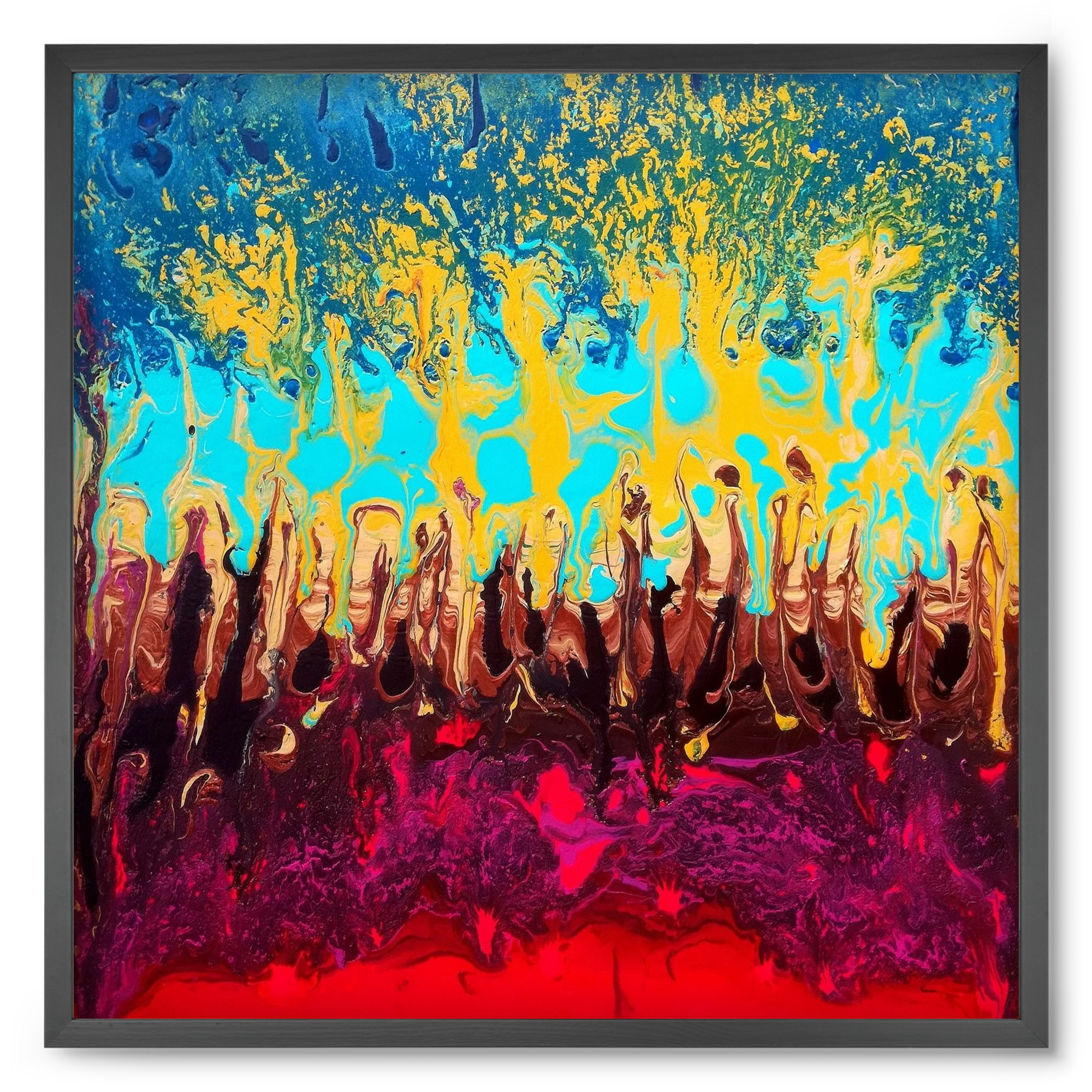 Fire of life, 50x50 cm (50x50 cm), Fekete keret