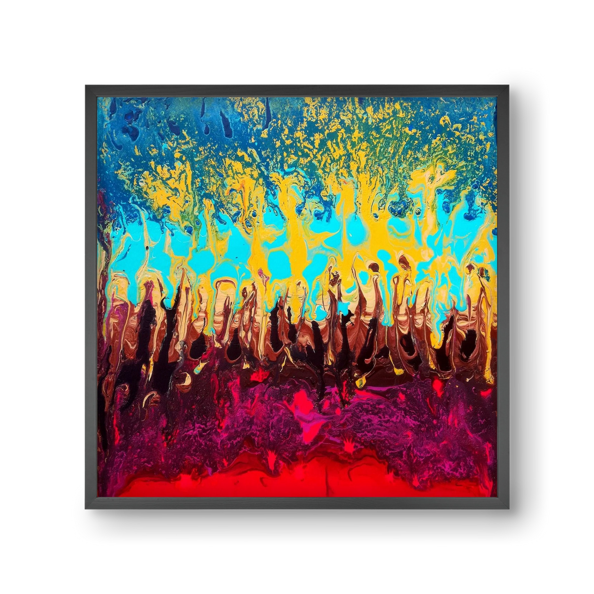 Fire of life, 30x30 cm (30x30 cm), Fekete keret
