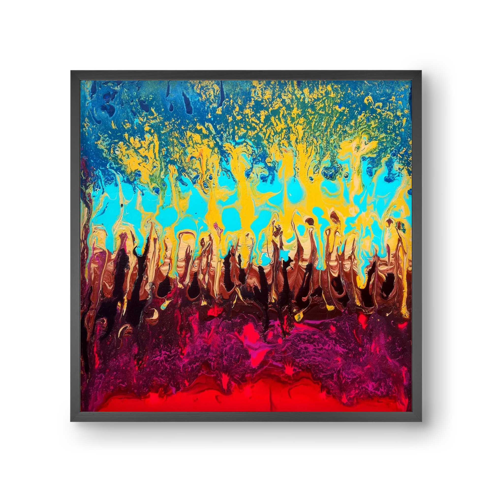 Fire of life, 30x30 cm (30x30 cm), Fekete keret