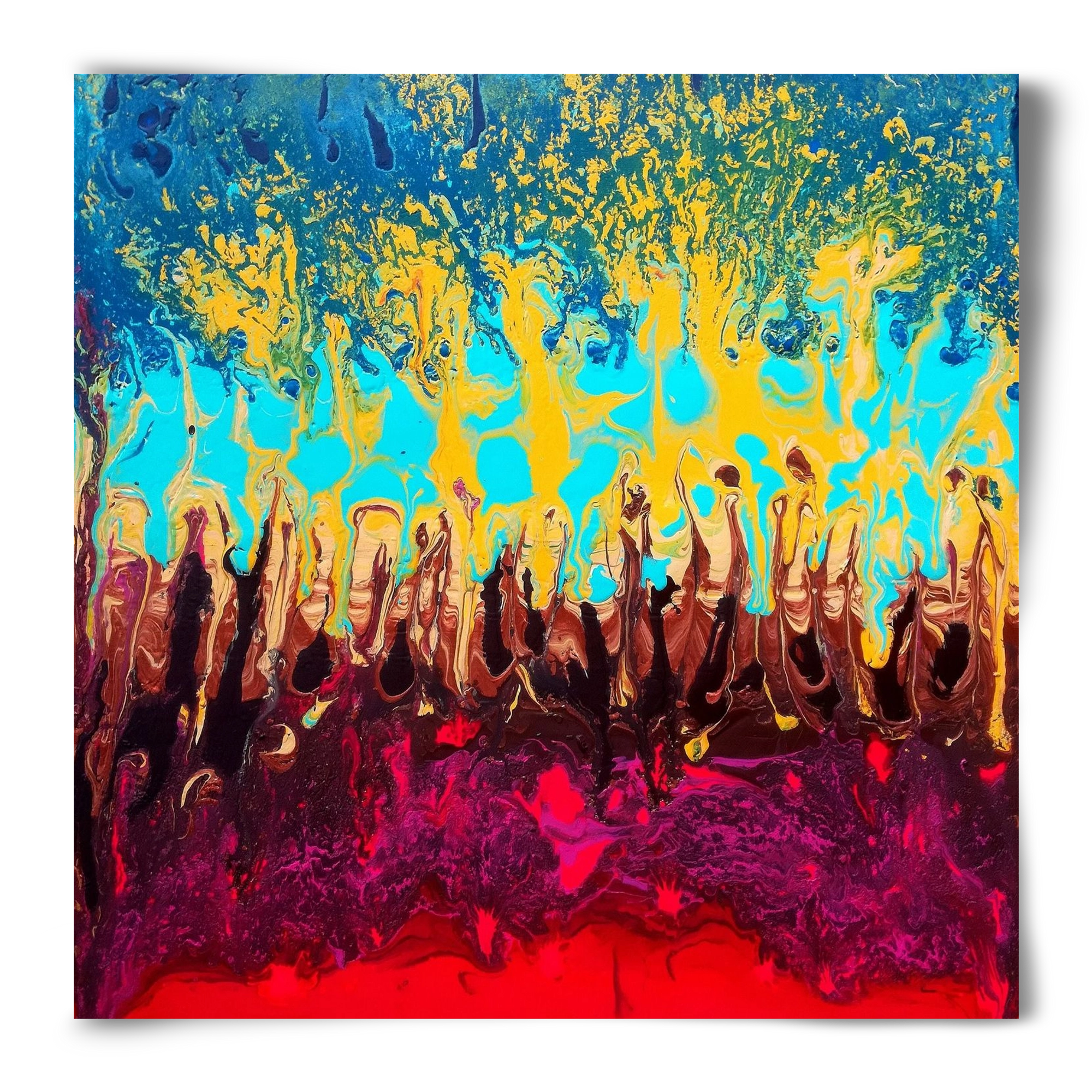 Fire of life, 50x50 cm, Keret nélkül