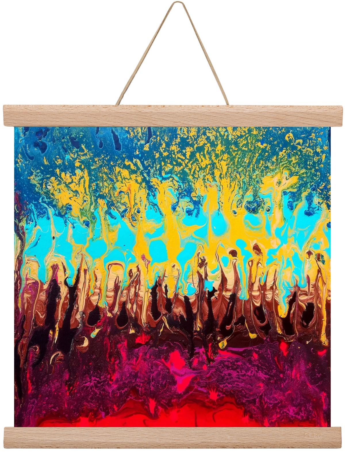 Fire of life, 30x30 cm (30x30 cm), Tölgy akasztó