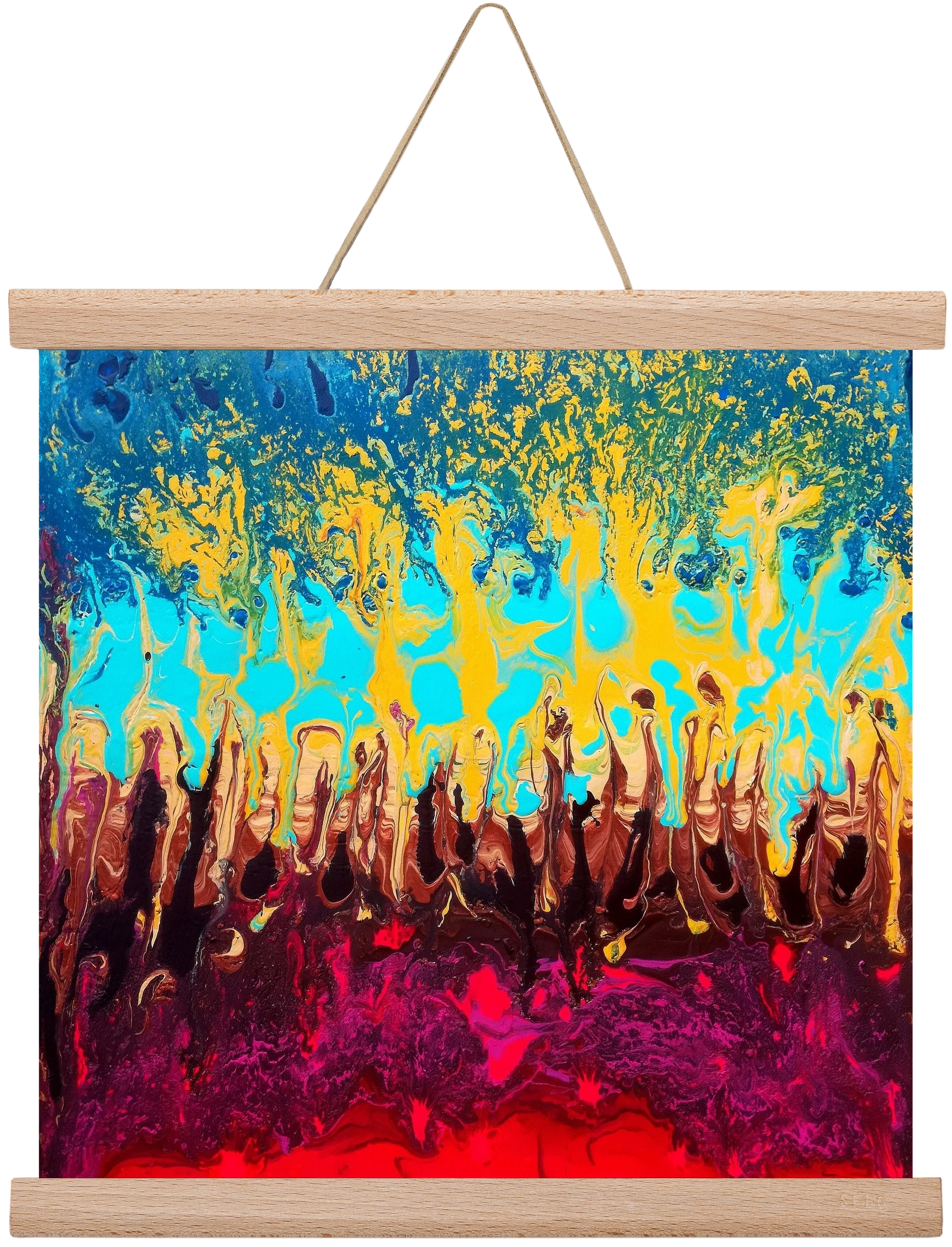 Fire of life, 30x30 cm (30x30 cm), Tölgy akasztó