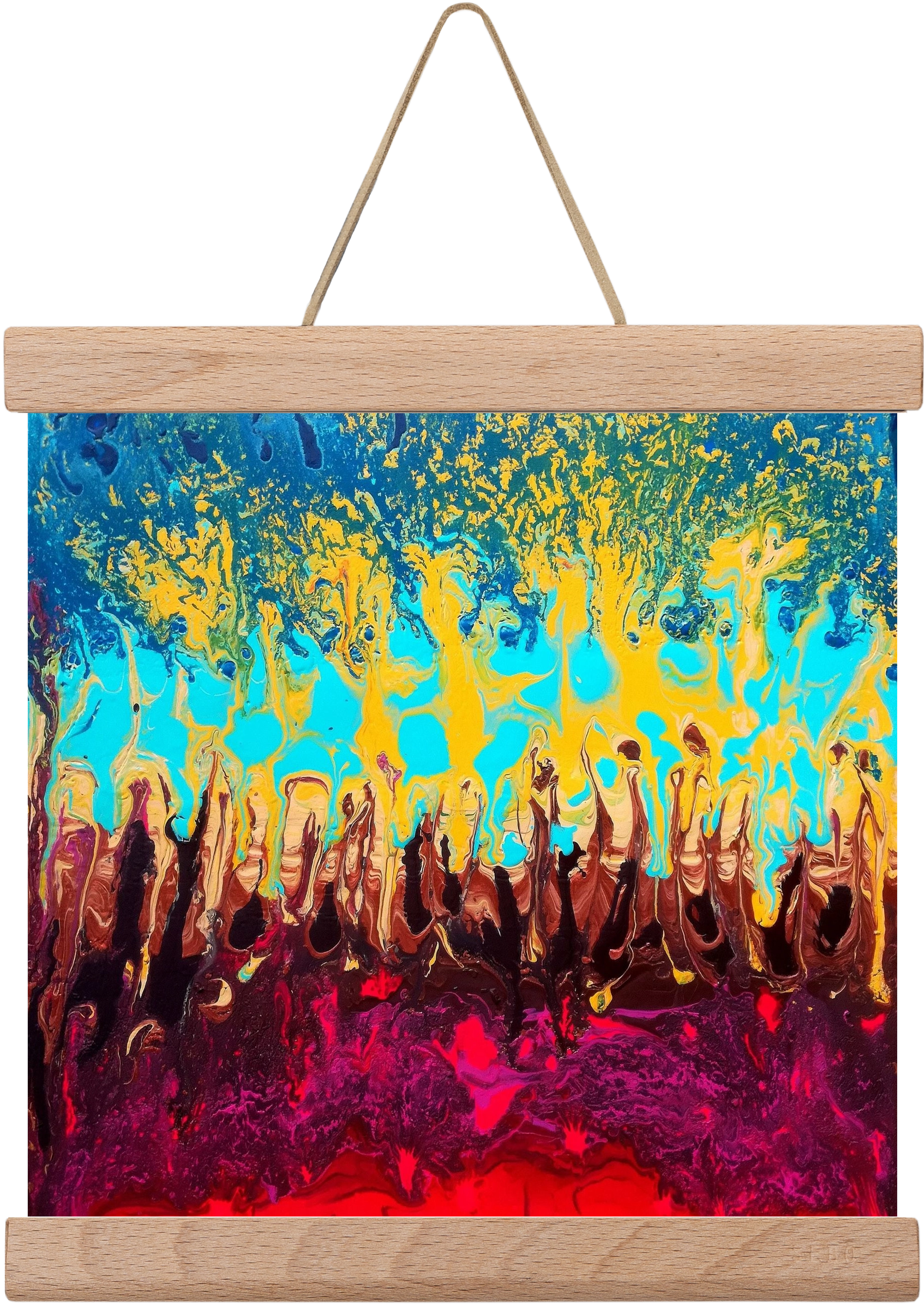 Fire of life, 20x20 cm (20x20 cm), Tölgy akasztó