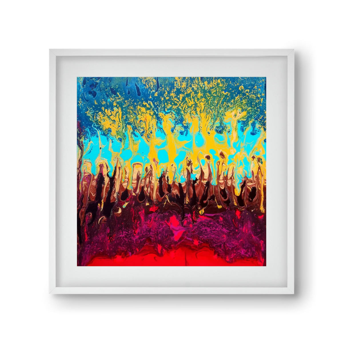 Fire of life, 30x30 cm (20x20 cm), Fehér keret, paszpartuval