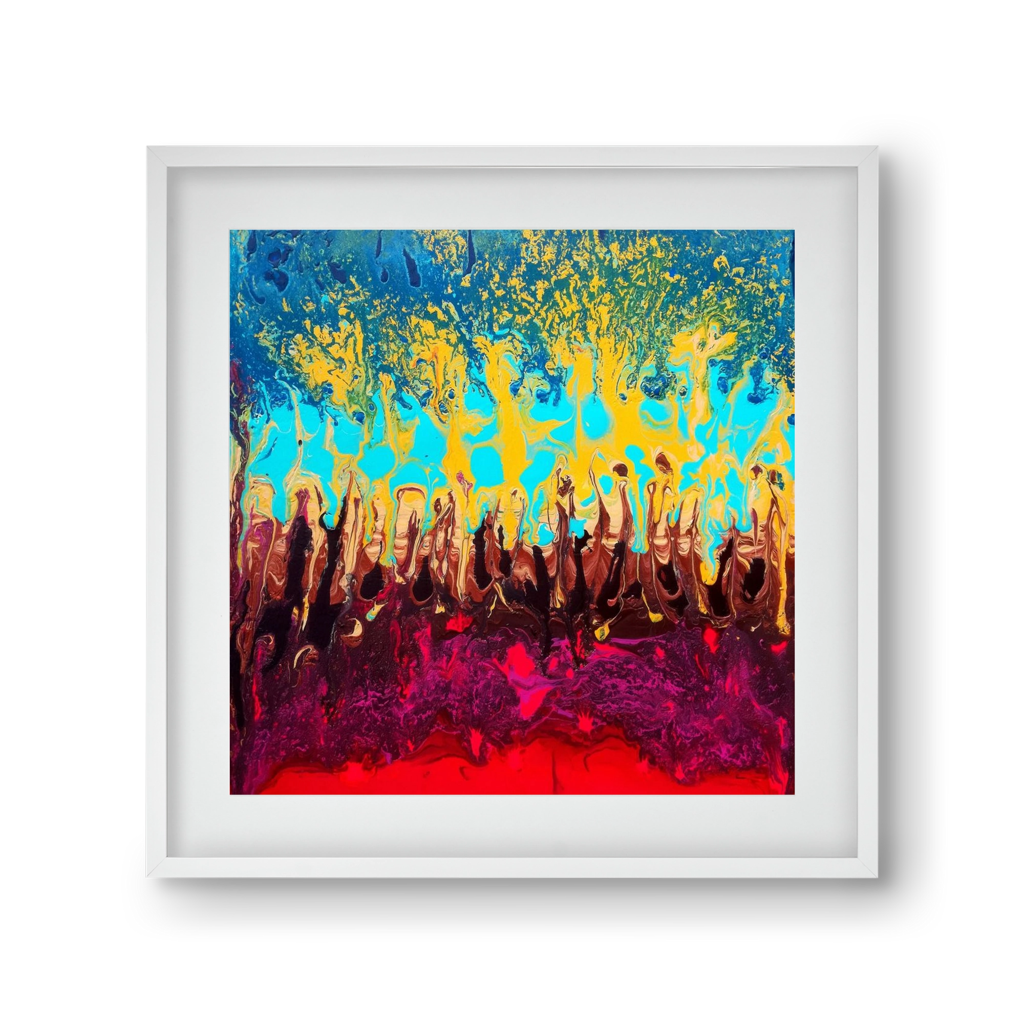 Fire of life, 30x30 cm (20x20 cm), Fehér keret, paszpartuval