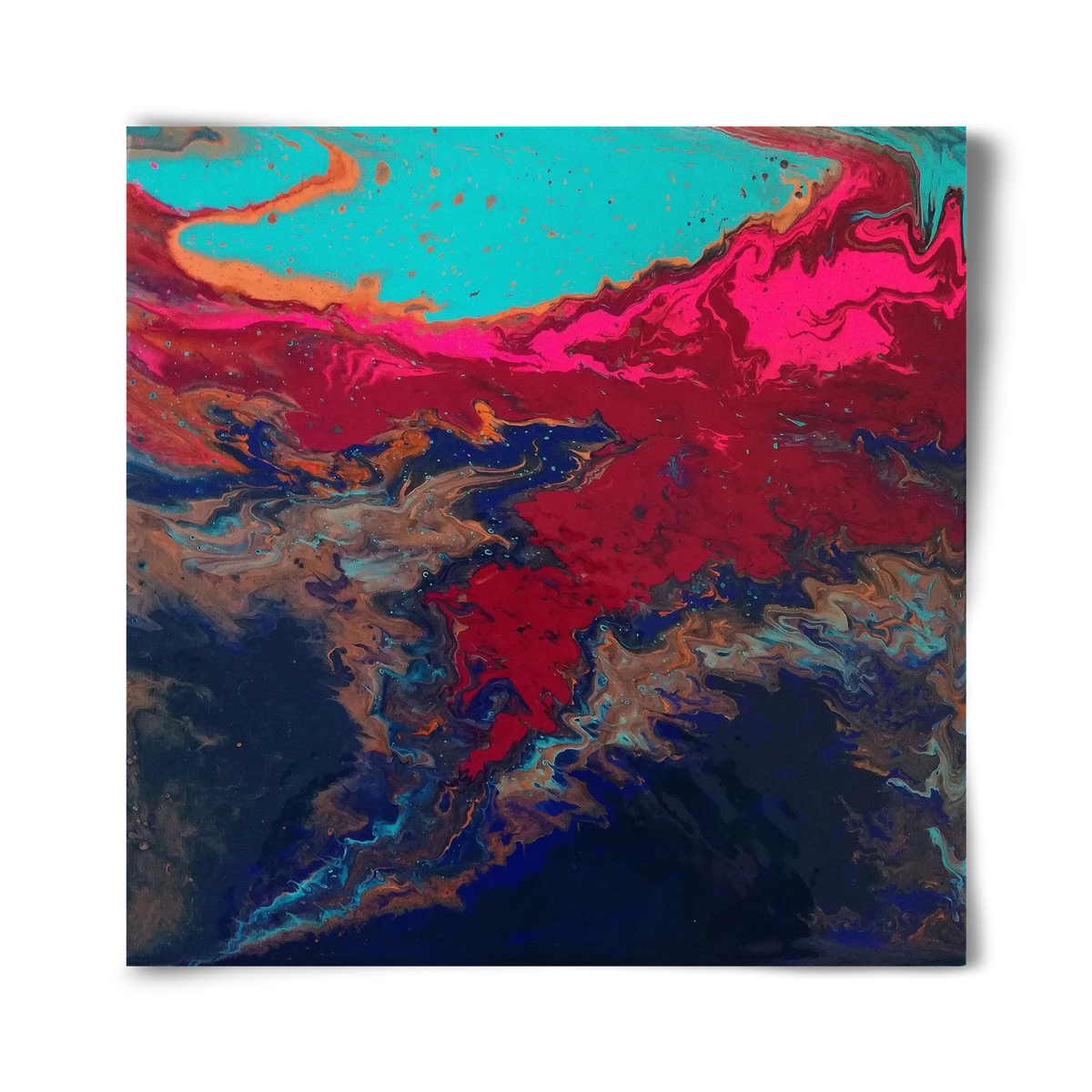 Turquoise source, 40x40 cm, Keret nélkül