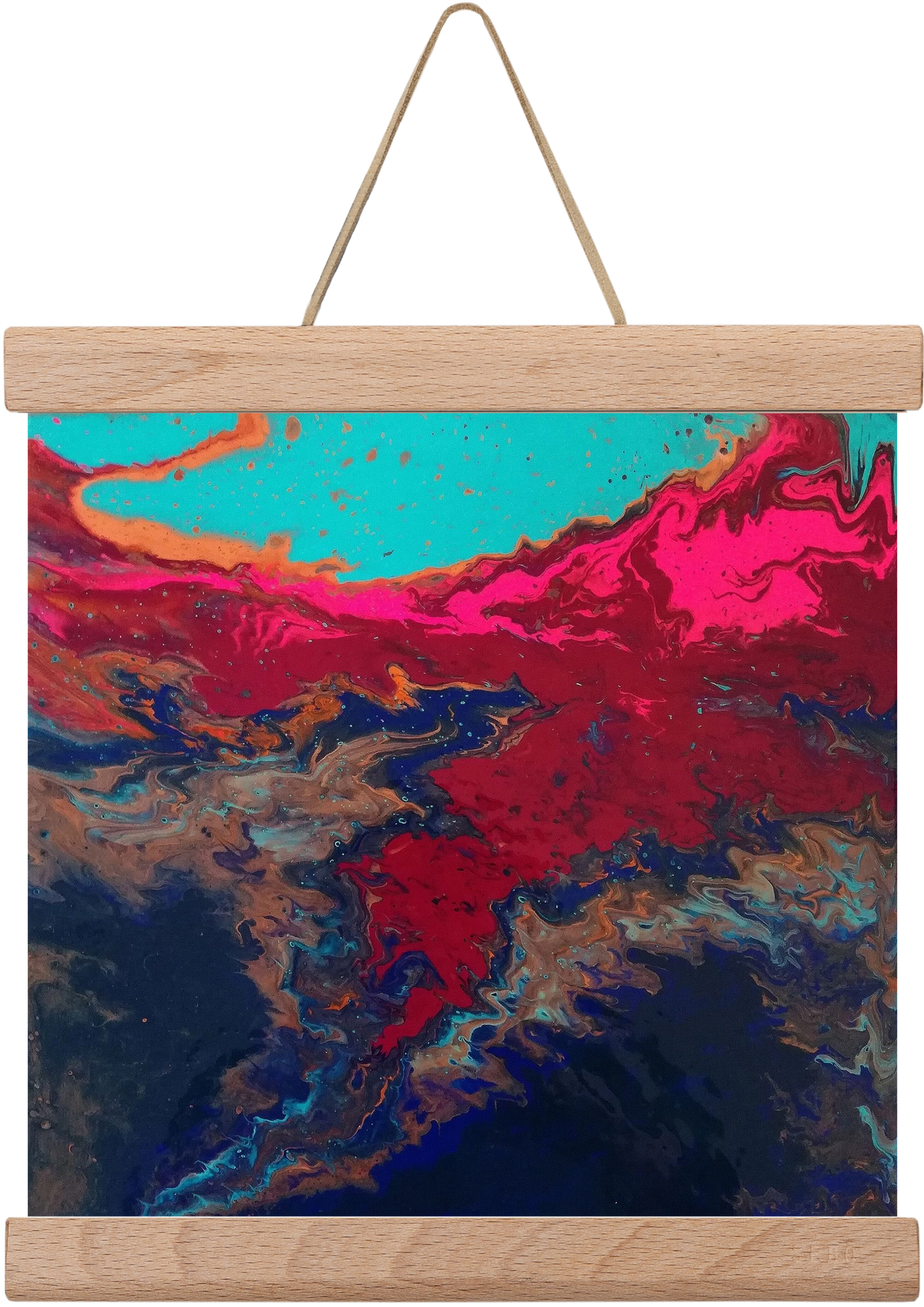 Turquoise source, 20x20 cm (20x20 cm), Tölgy akasztó