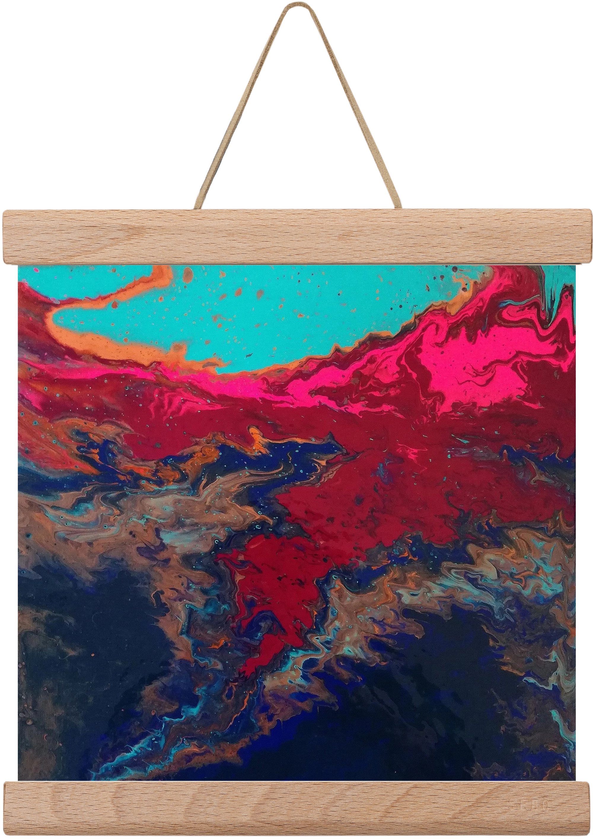 Turquoise source, 20x20 cm (20x20 cm), Tölgy akasztó