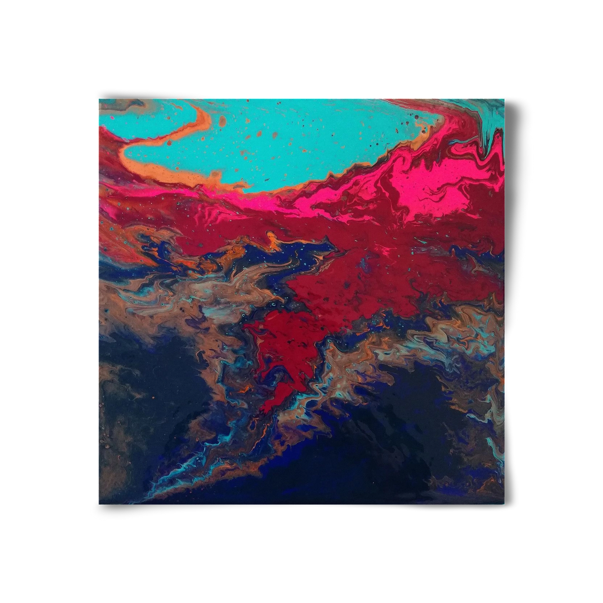 Turquoise source, 30x30 cm, Keret nélkül