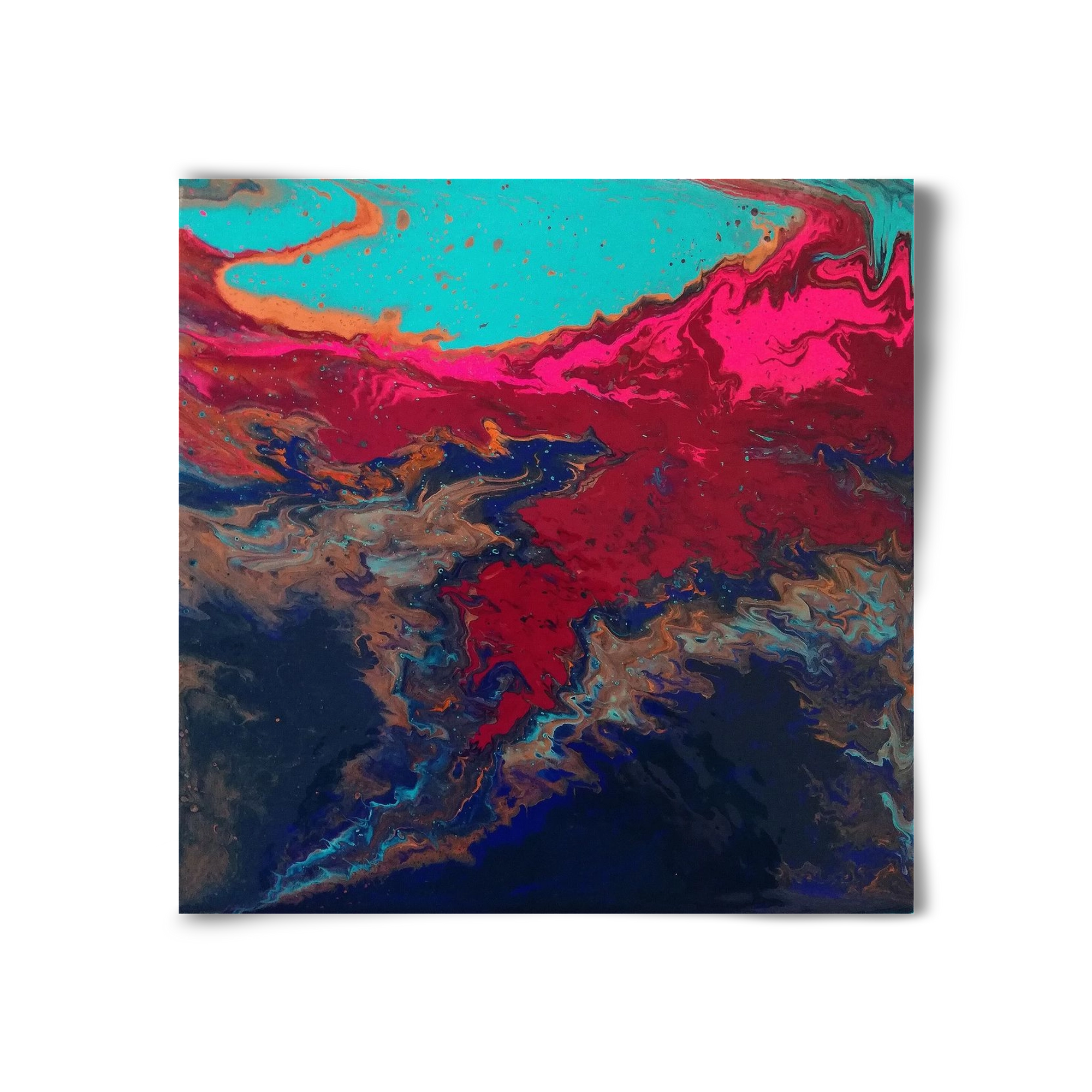 Turquoise source, 30x30 cm, Keret nélkül