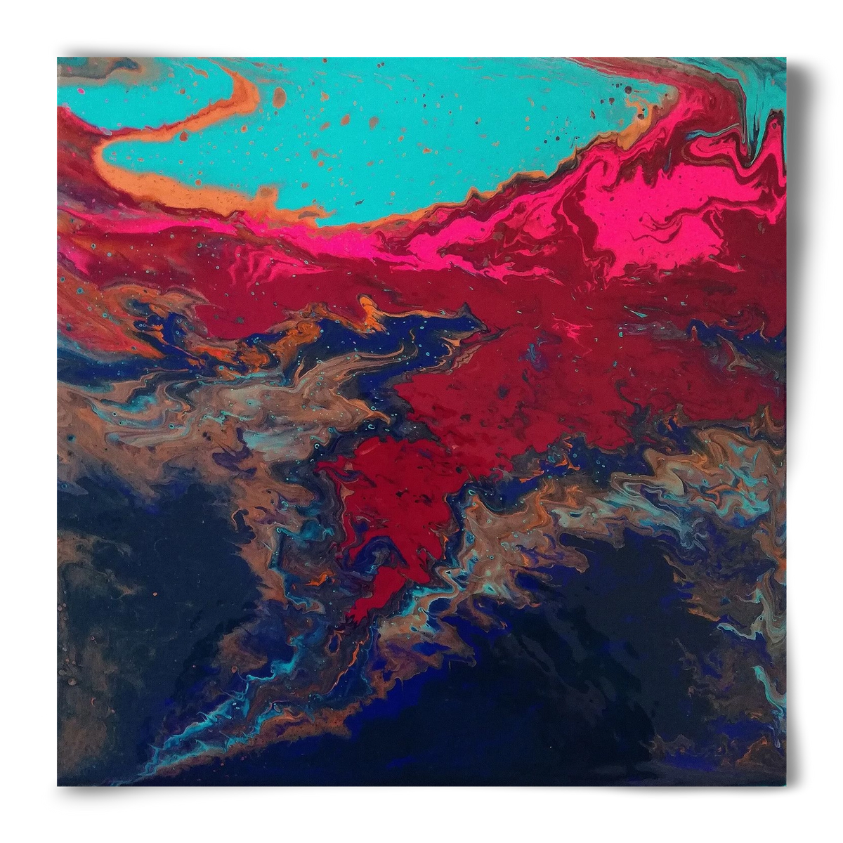 Turquoise source, 50x50 cm, Keret nélkül