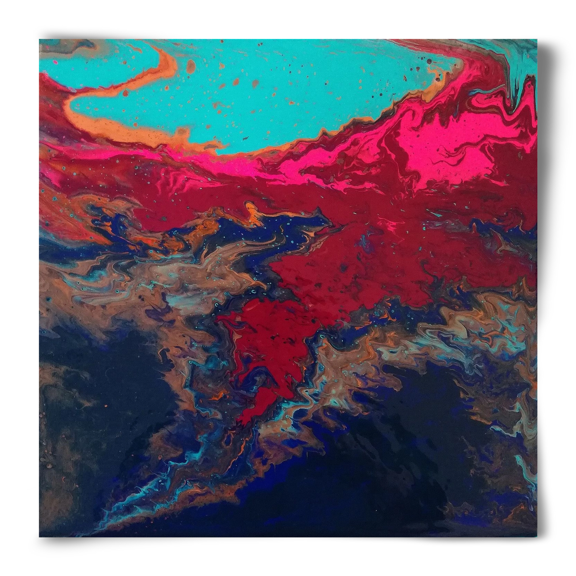 Turquoise source, 50x50 cm, Keret nélkül