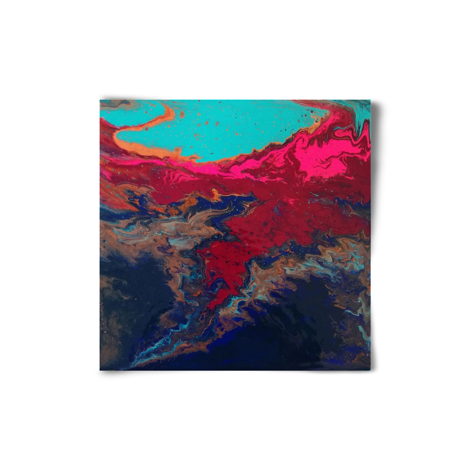 Turquoise source, 20x20 cm, Keret nélkül