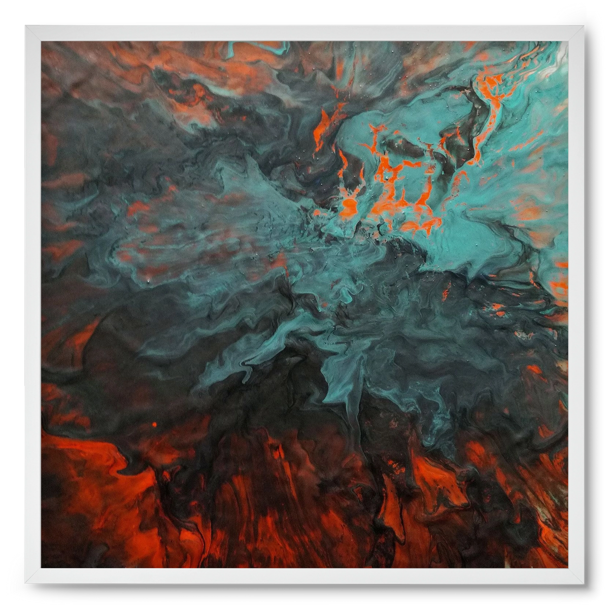 Lava breaking free, 50x50 cm (50x50 cm), Fehér keret