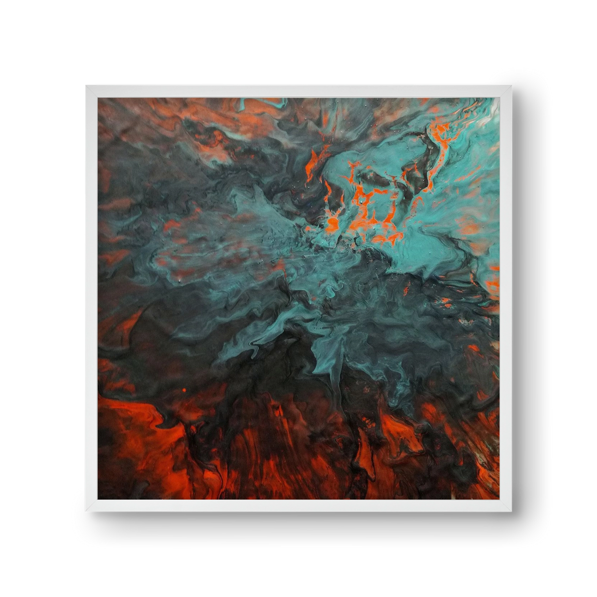 Lava breaking free, 30x30 cm (30x30 cm), Fehér keret
