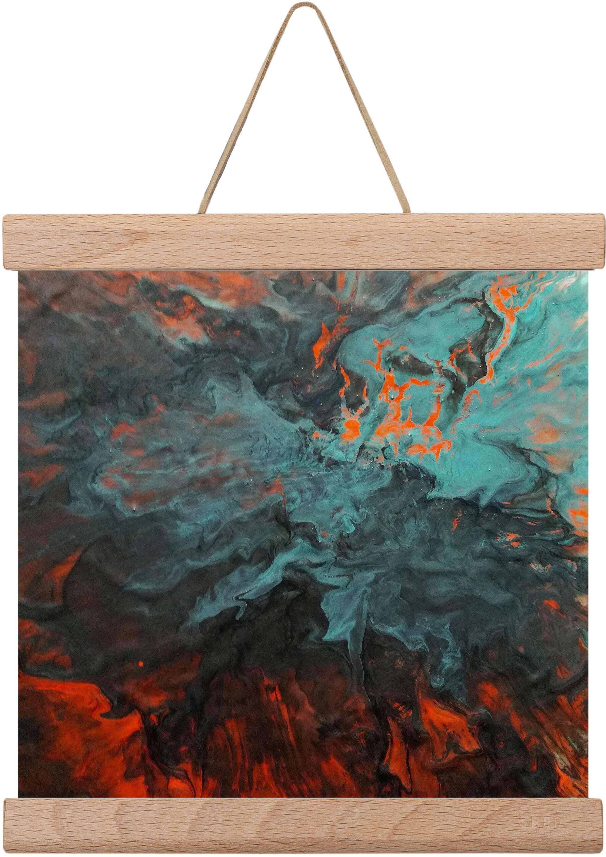 Lava breaking free, 20x20 cm (20x20 cm), Tölgy akasztó