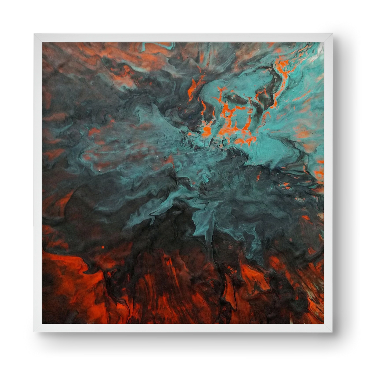 Lava breaking free, 40x40 cm (40x40 cm), Fehér keret