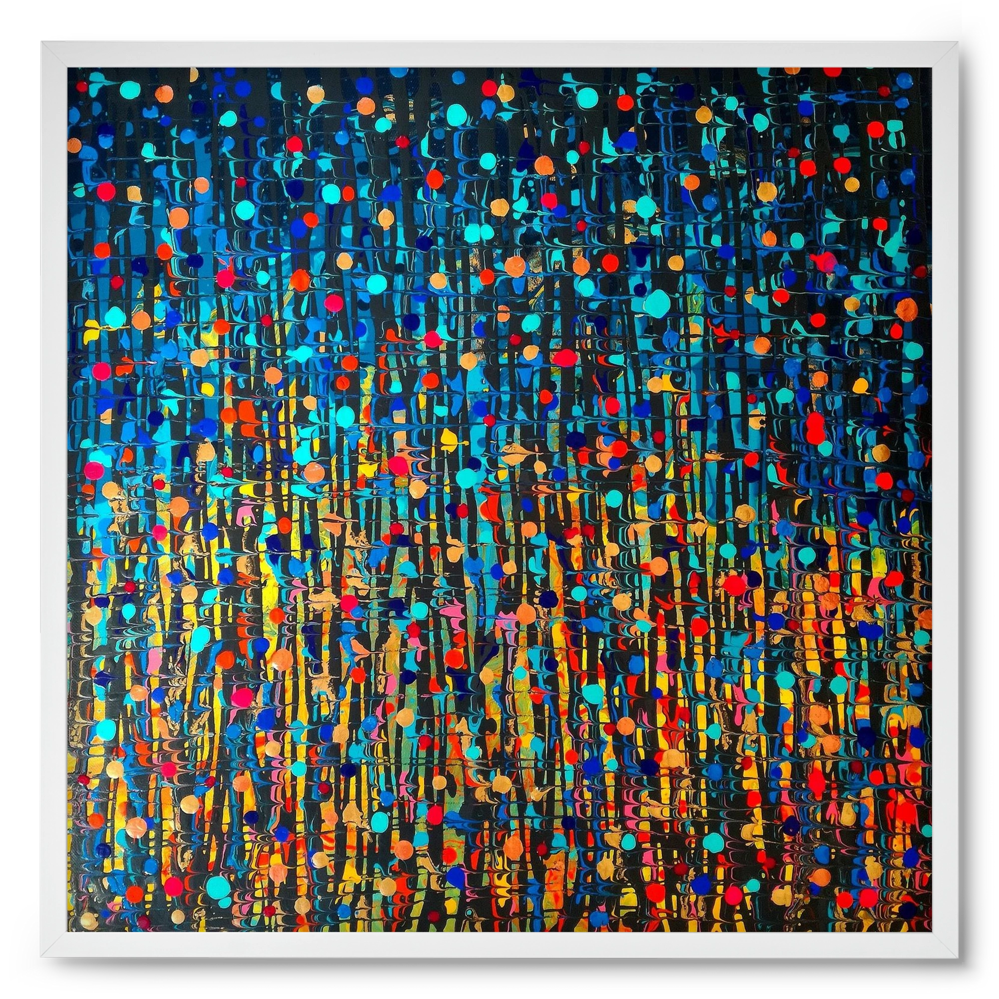 Mystique, 50x50 cm (50x50 cm), Fehér keret