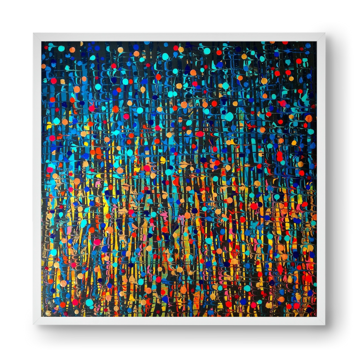 Mystique, 40x40 cm (40x40 cm), Fehér keret