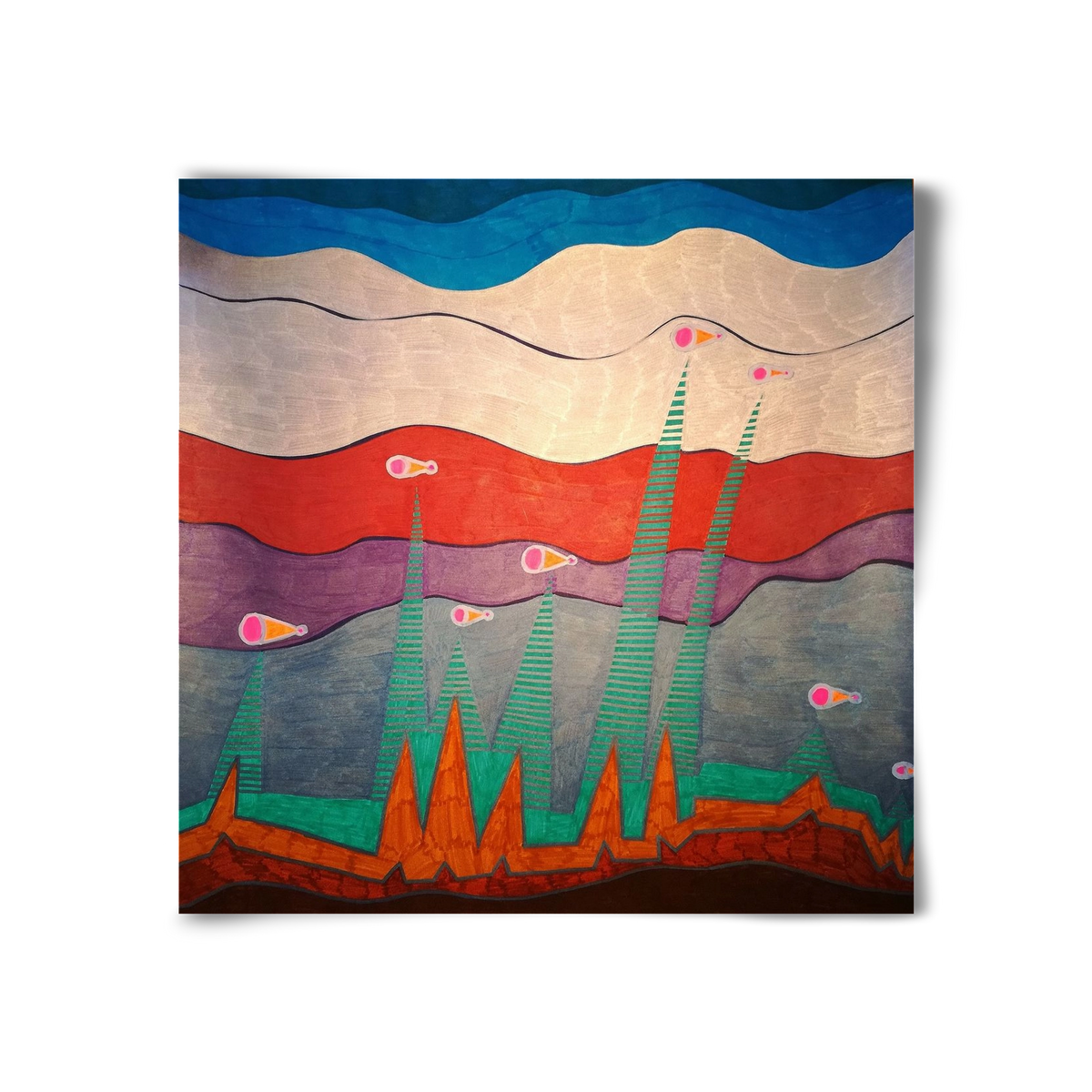 Breaking free from under the surface, 30x30 cm, Keret nélkül