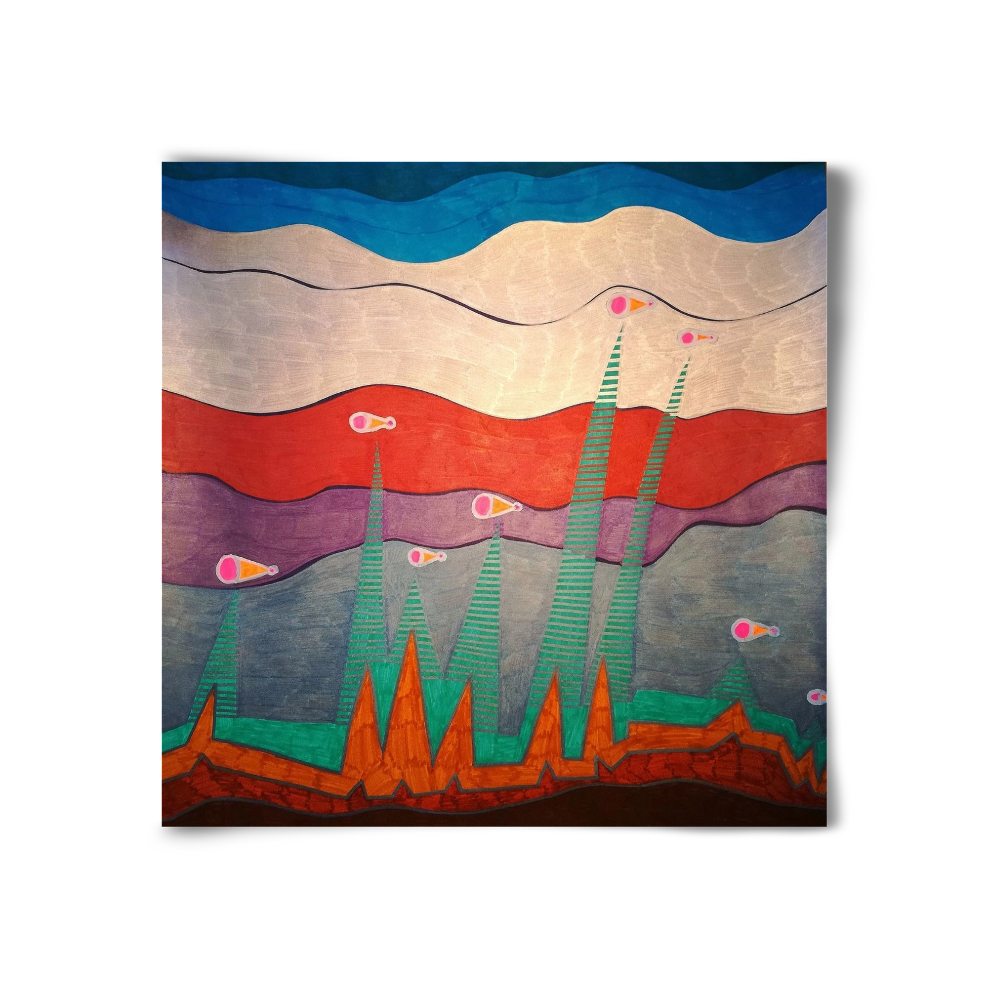 Breaking free from under the surface, 30x30 cm, Keret nélkül