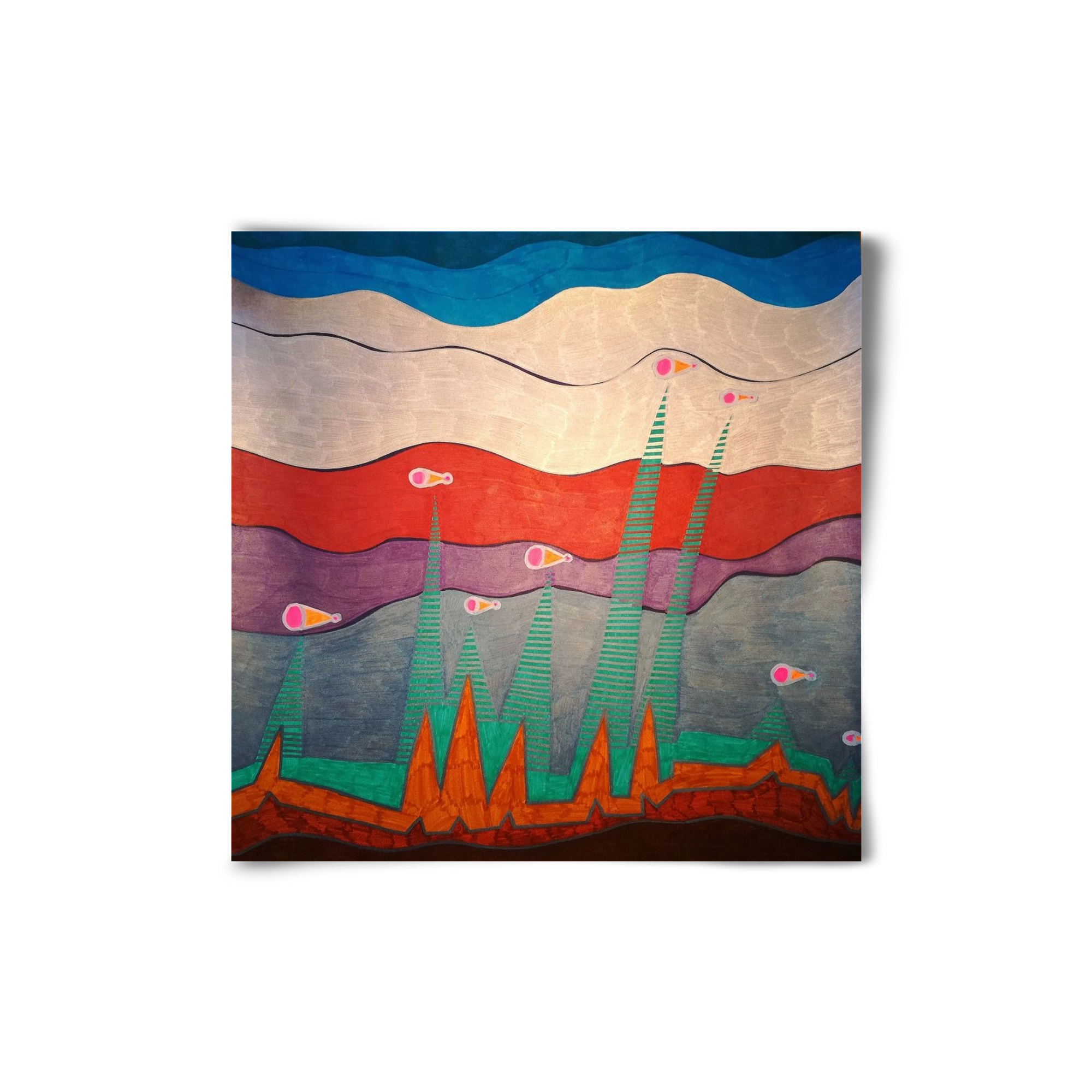 Breaking free from under the surface, 20x20 cm, Keret nélkül