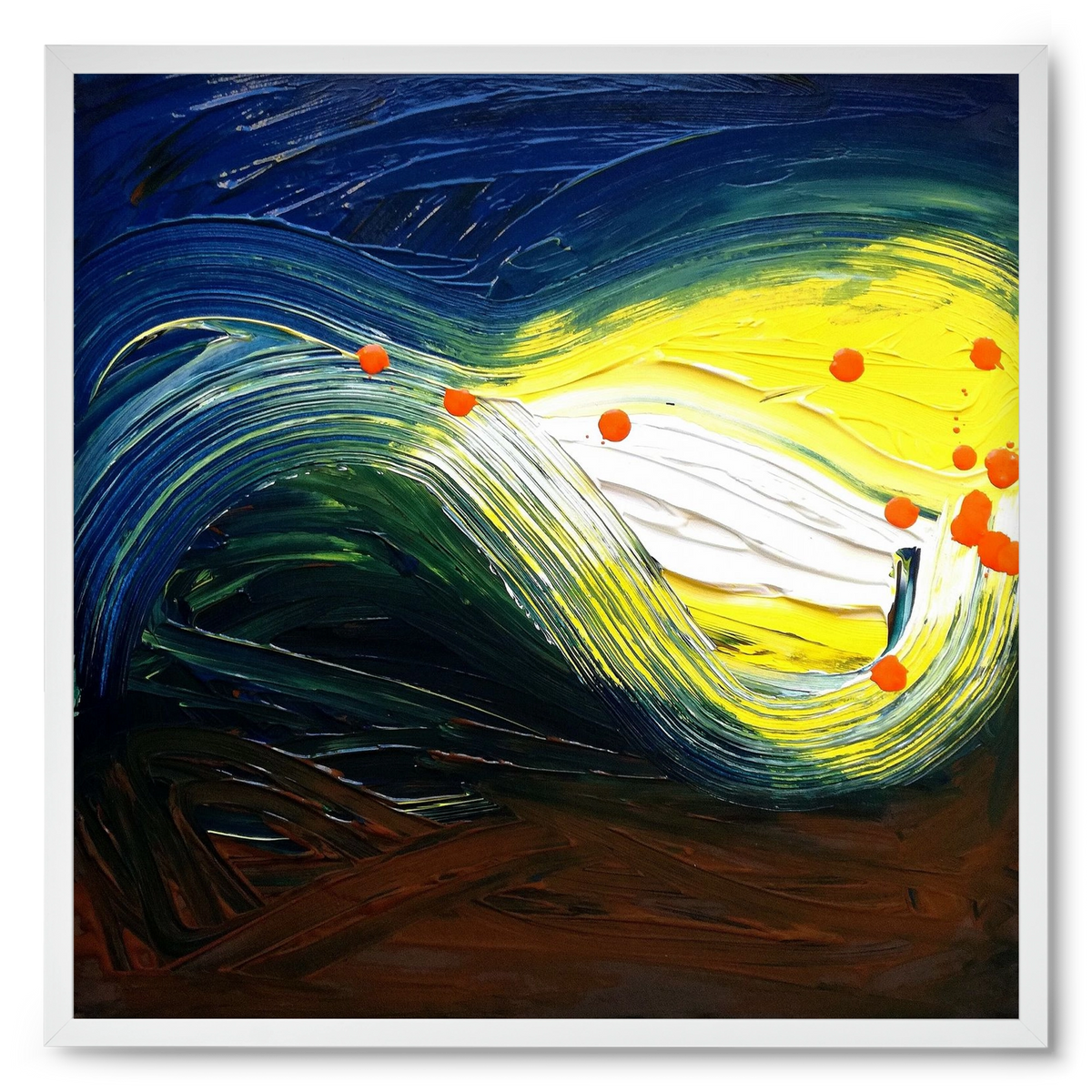 Rejtett jelentés, 50x50 cm (50x50 cm), Fehér keret