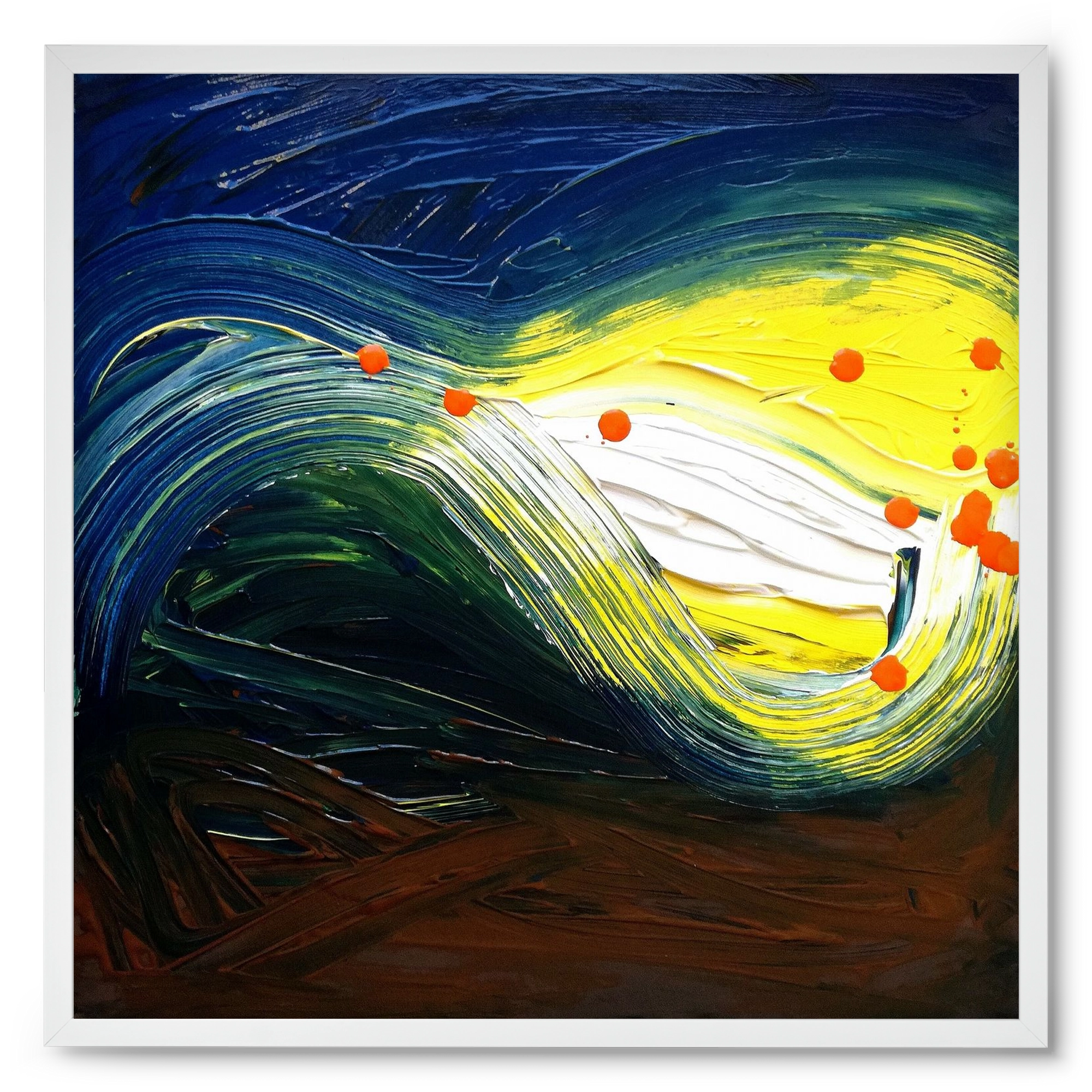 Rejtett jelentés, 50x50 cm (50x50 cm), Fehér keret