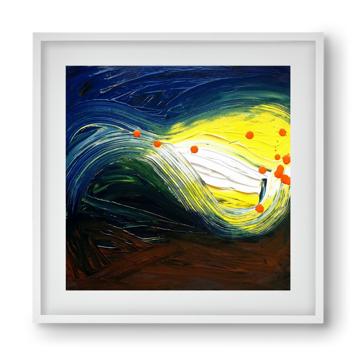 Rejtett jelentés, 40x40 cm (30x30 cm), Fehér keret, paszpartuval