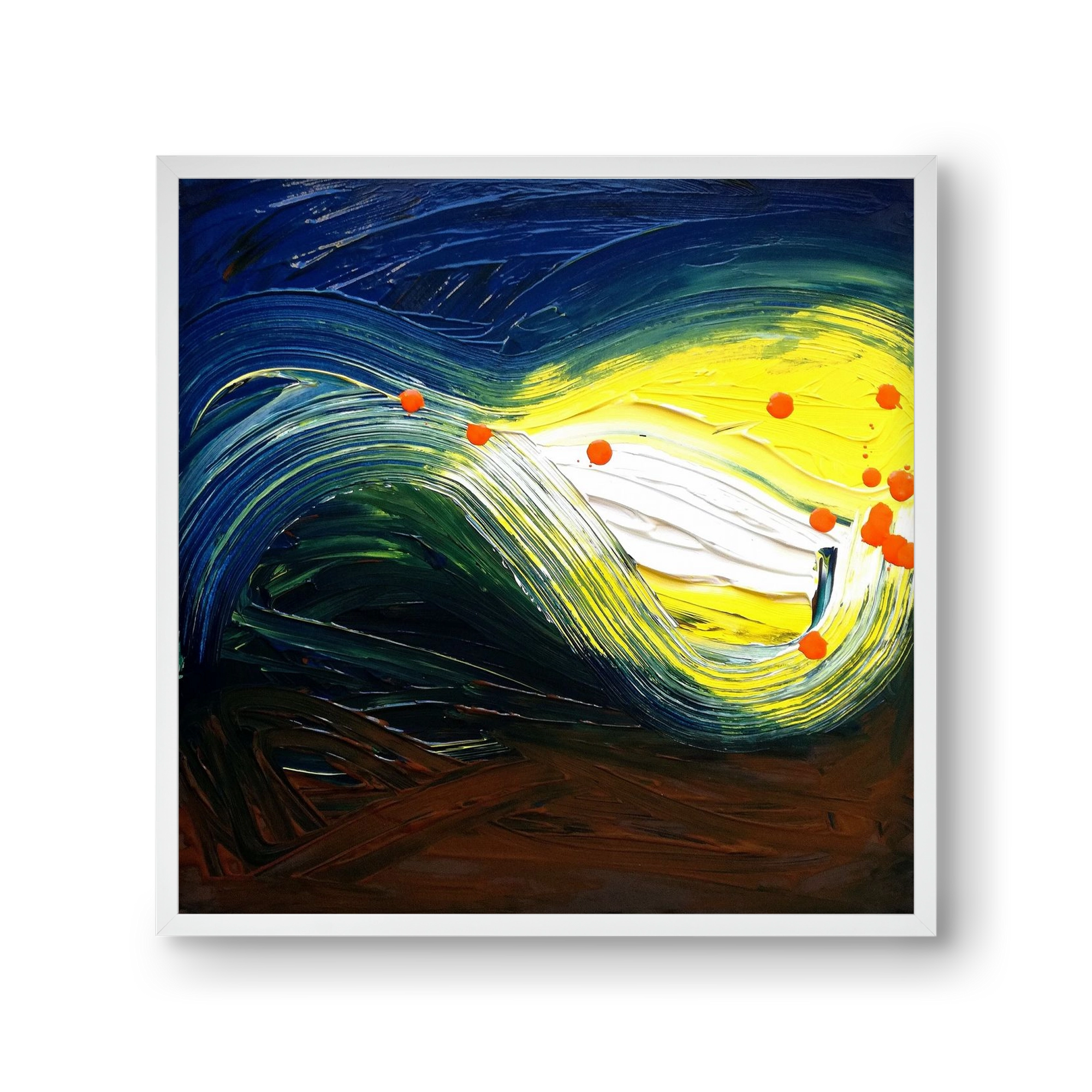 Rejtett jelentés, 30x30 cm (30x30 cm), Fehér keret