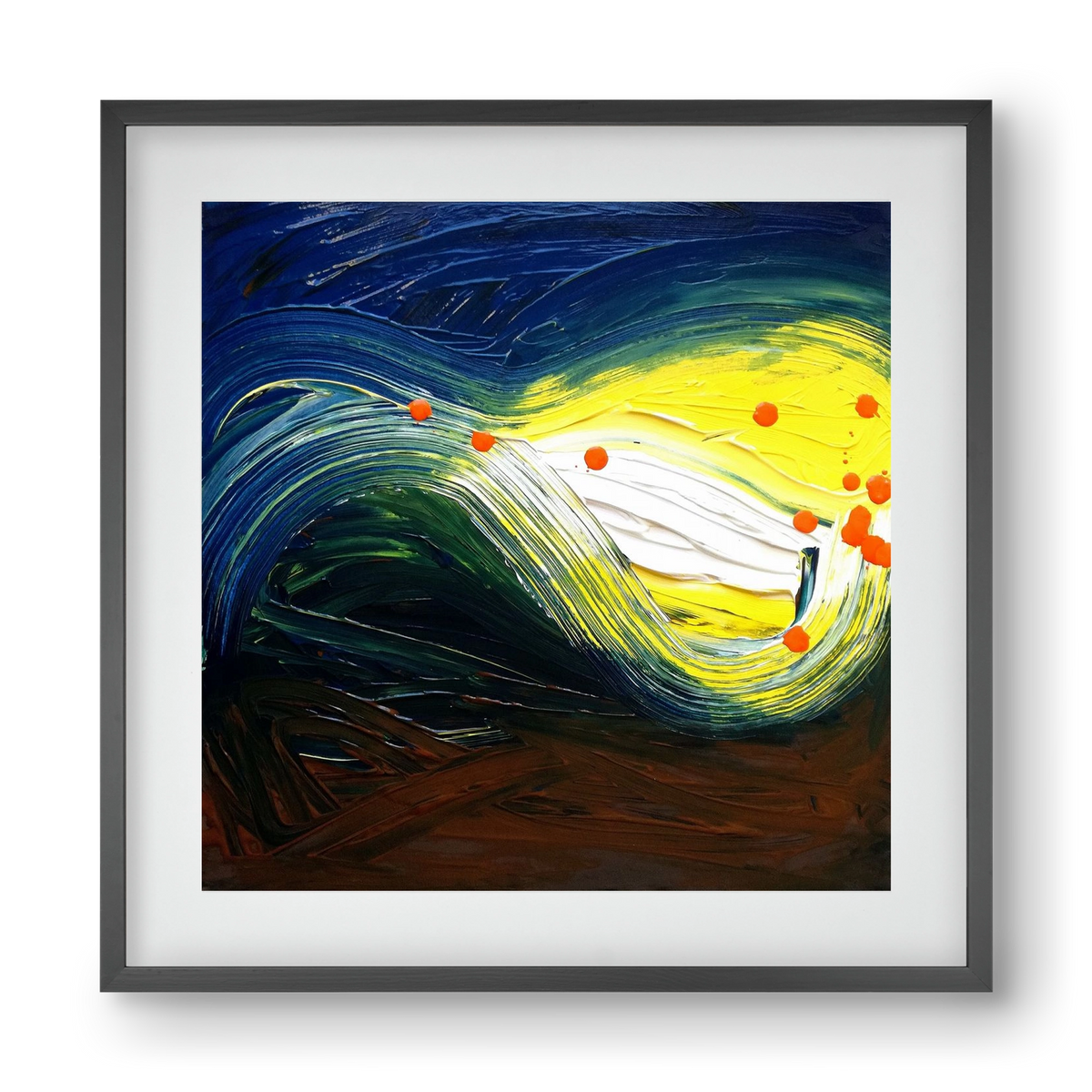 Rejtett jelentés, 40x40 cm (30x30 cm), Fekete keret, paszpartuval