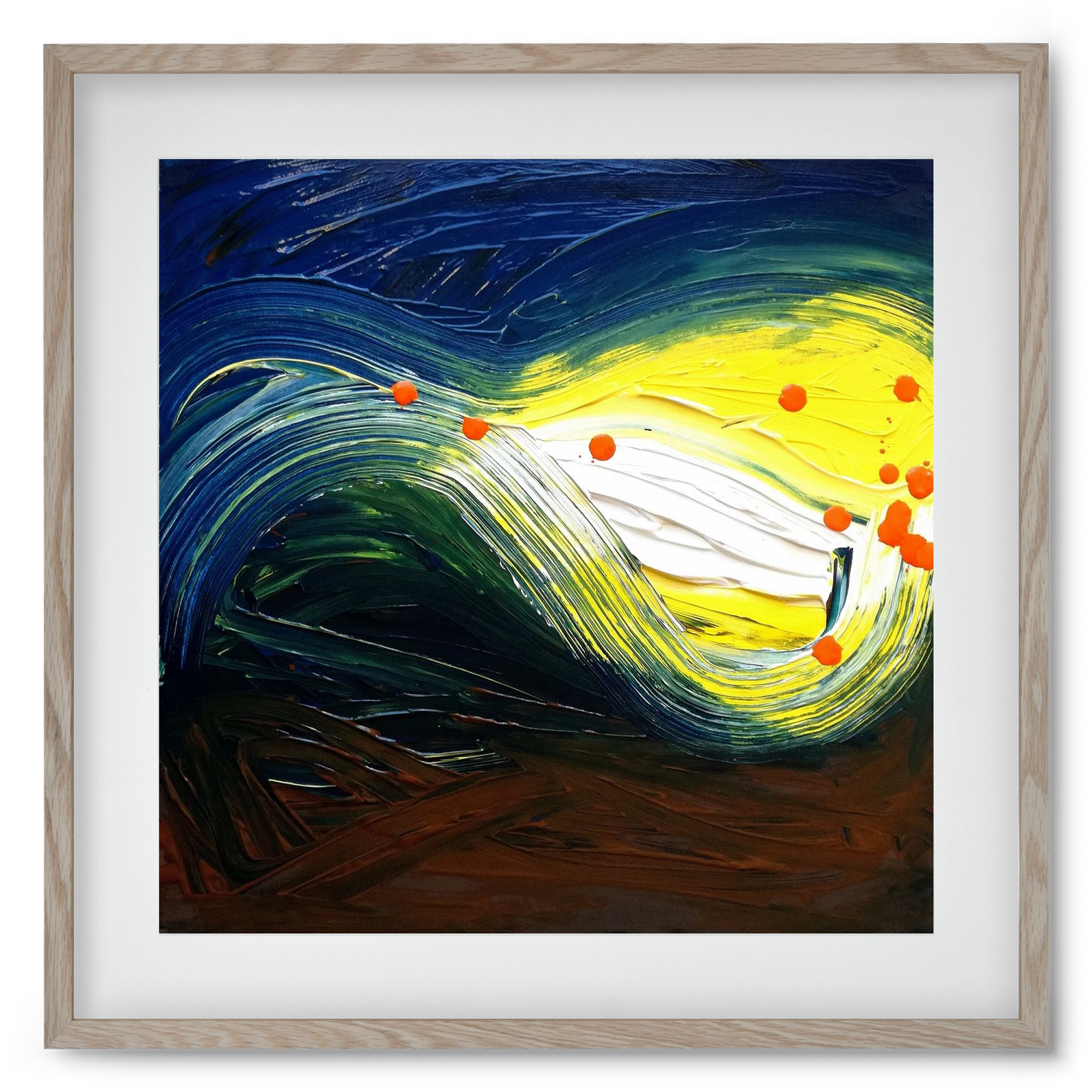 Rejtett jelentés, 50x50 cm (40x40 cm), Tölgy keret, paszpartuval