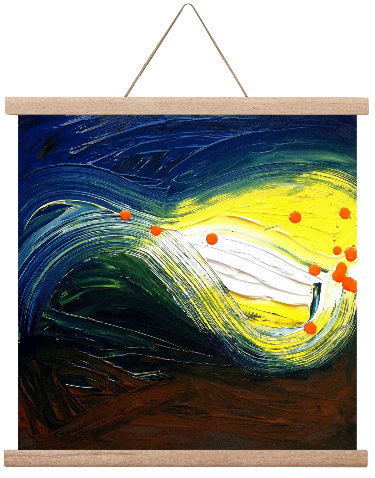 Rejtett jelentés, 40x40 cm (40x40 cm), Tölgy akasztó