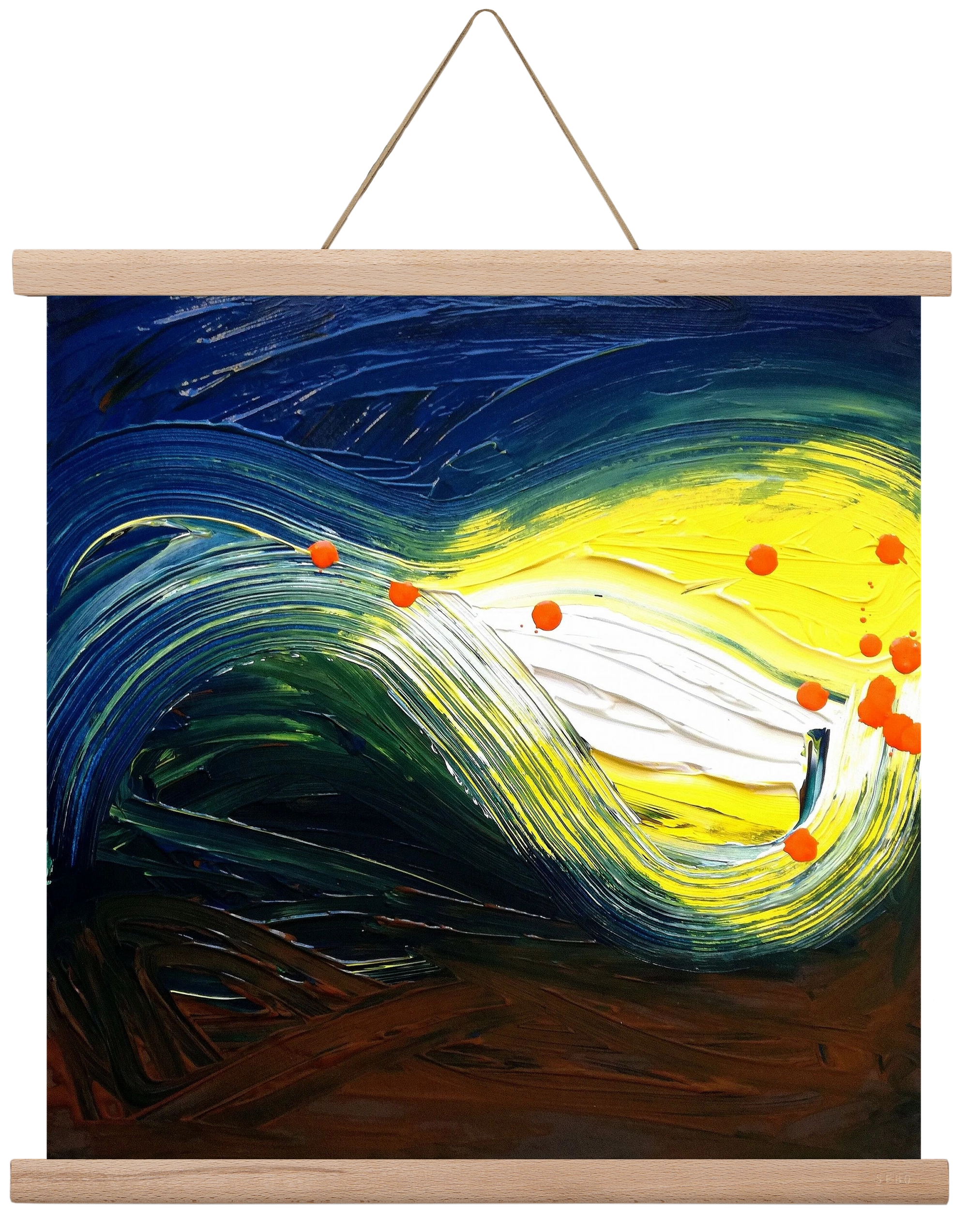 Rejtett jelentés, 40x40 cm (40x40 cm), Tölgy akasztó