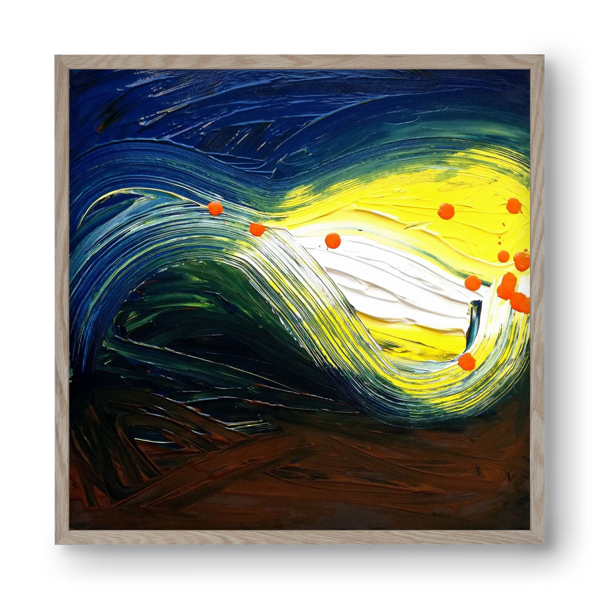 Rejtett jelentés, 40x40 cm (40x40 cm), Tölgy keret