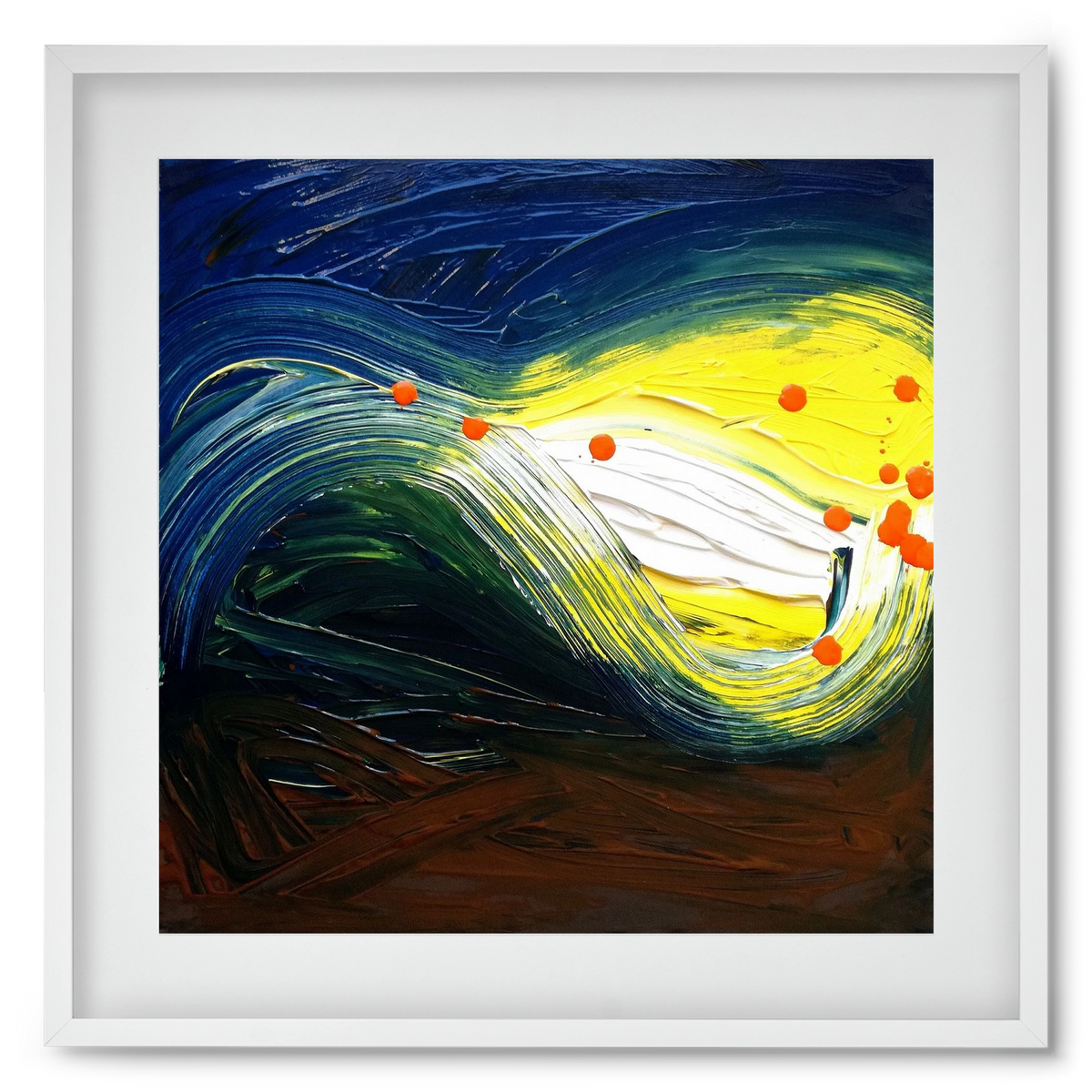 Rejtett jelentés, 50x50 cm (40x40 cm), Fehér keret, paszpartuval