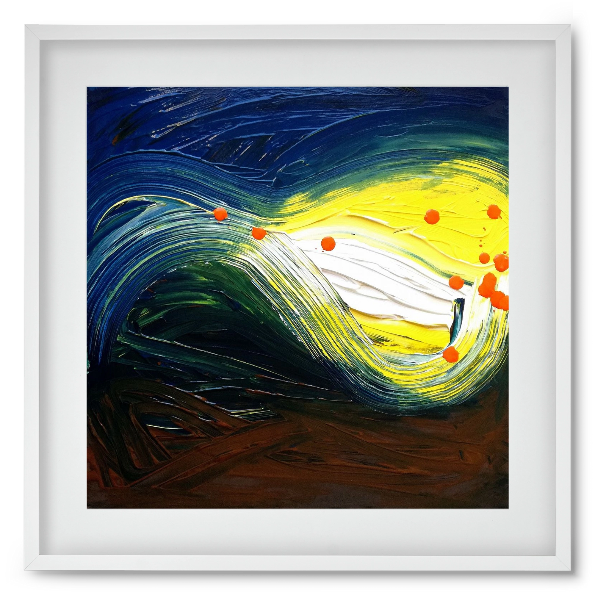 Rejtett jelentés, 50x50 cm (40x40 cm), Fehér keret, paszpartuval