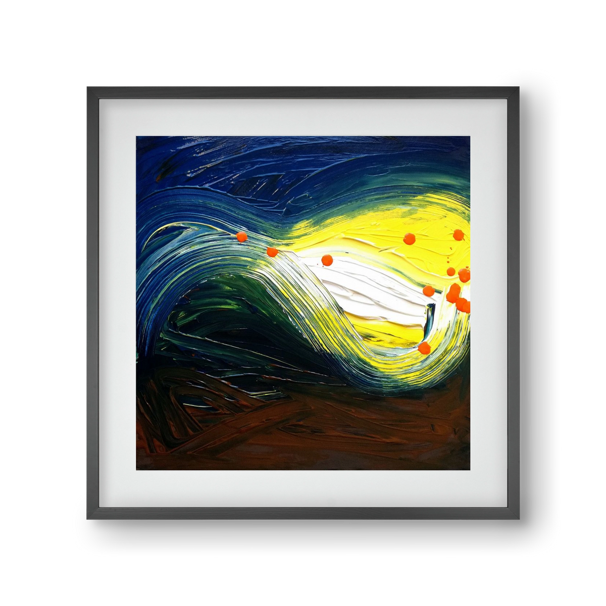 Rejtett jelentés, 30x30 cm (20x20 cm), Fekete keret, paszpartuval