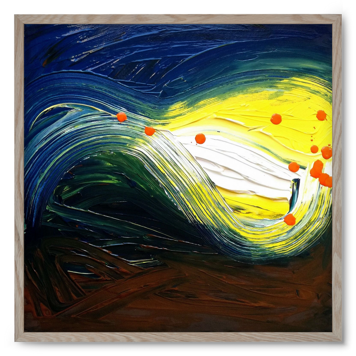 Rejtett jelentés, 50x50 cm (50x50 cm), Tölgy keret