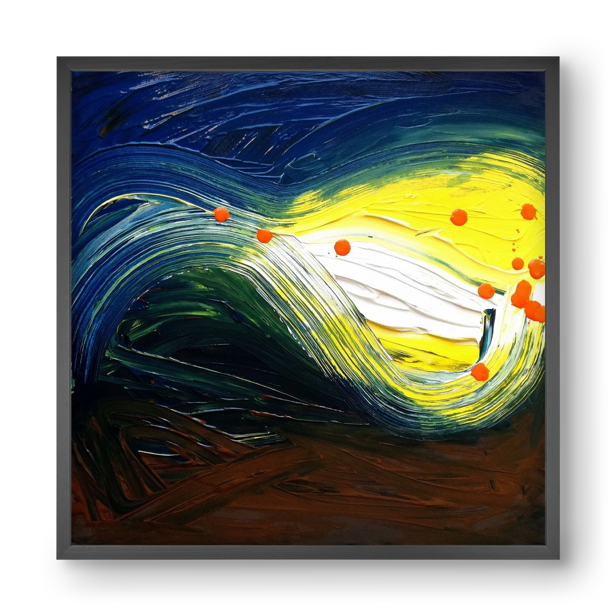 Rejtett jelentés, 40x40 cm (40x40 cm), Fekete keret