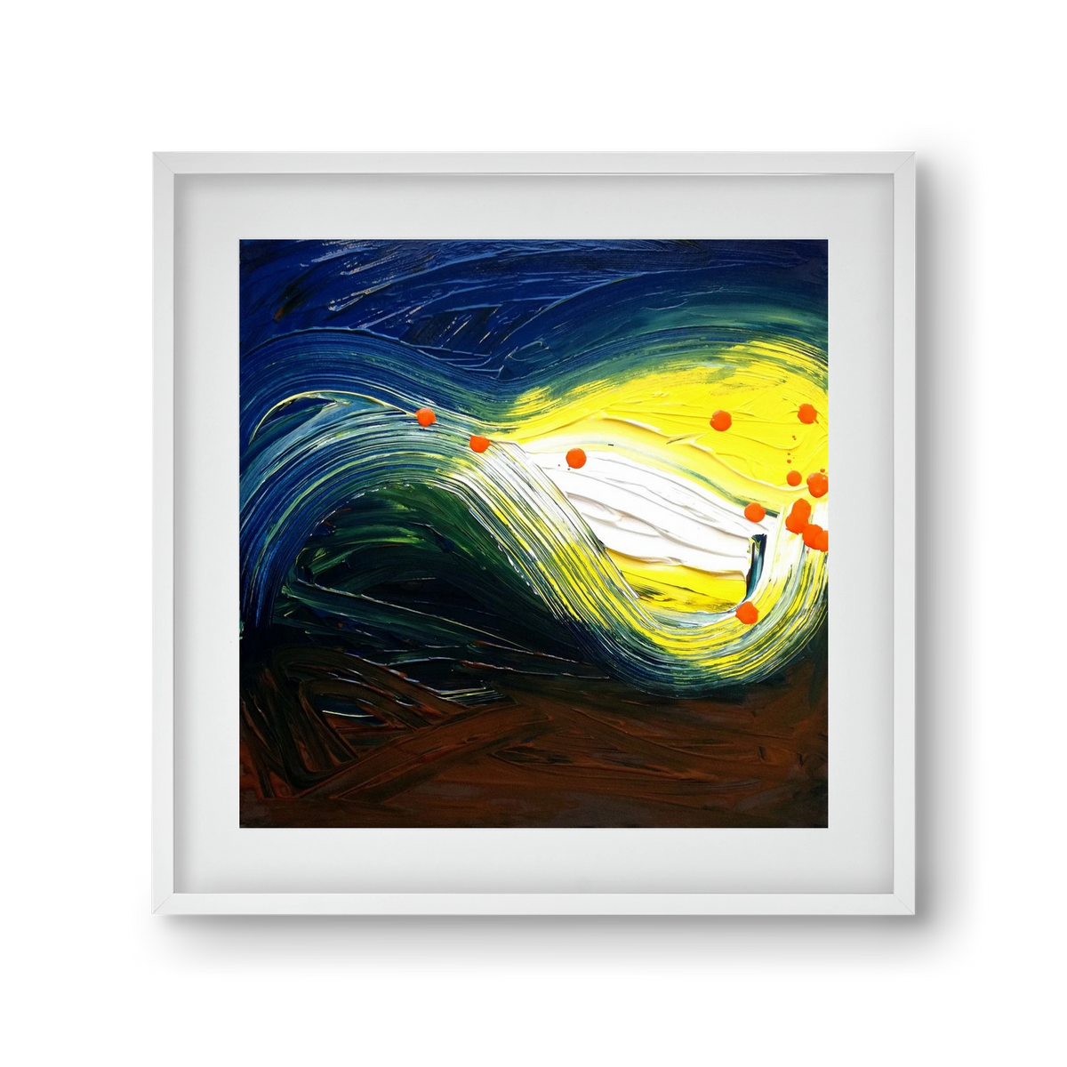 Rejtett jelentés, 30x30 cm (20x20 cm), Fehér keret, paszpartuval