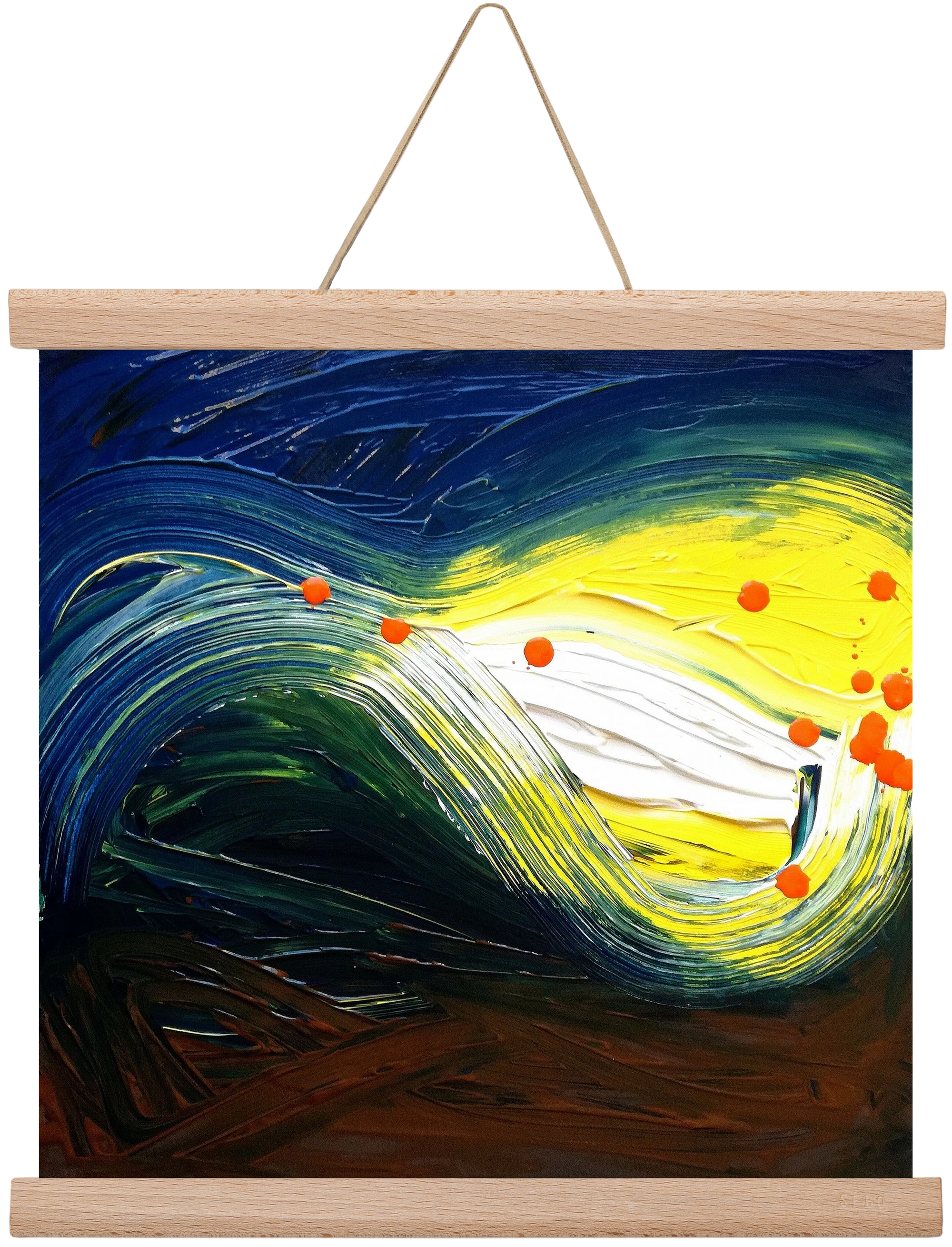 Rejtett jelentés, 30x30 cm (30x30 cm), Tölgy akasztó