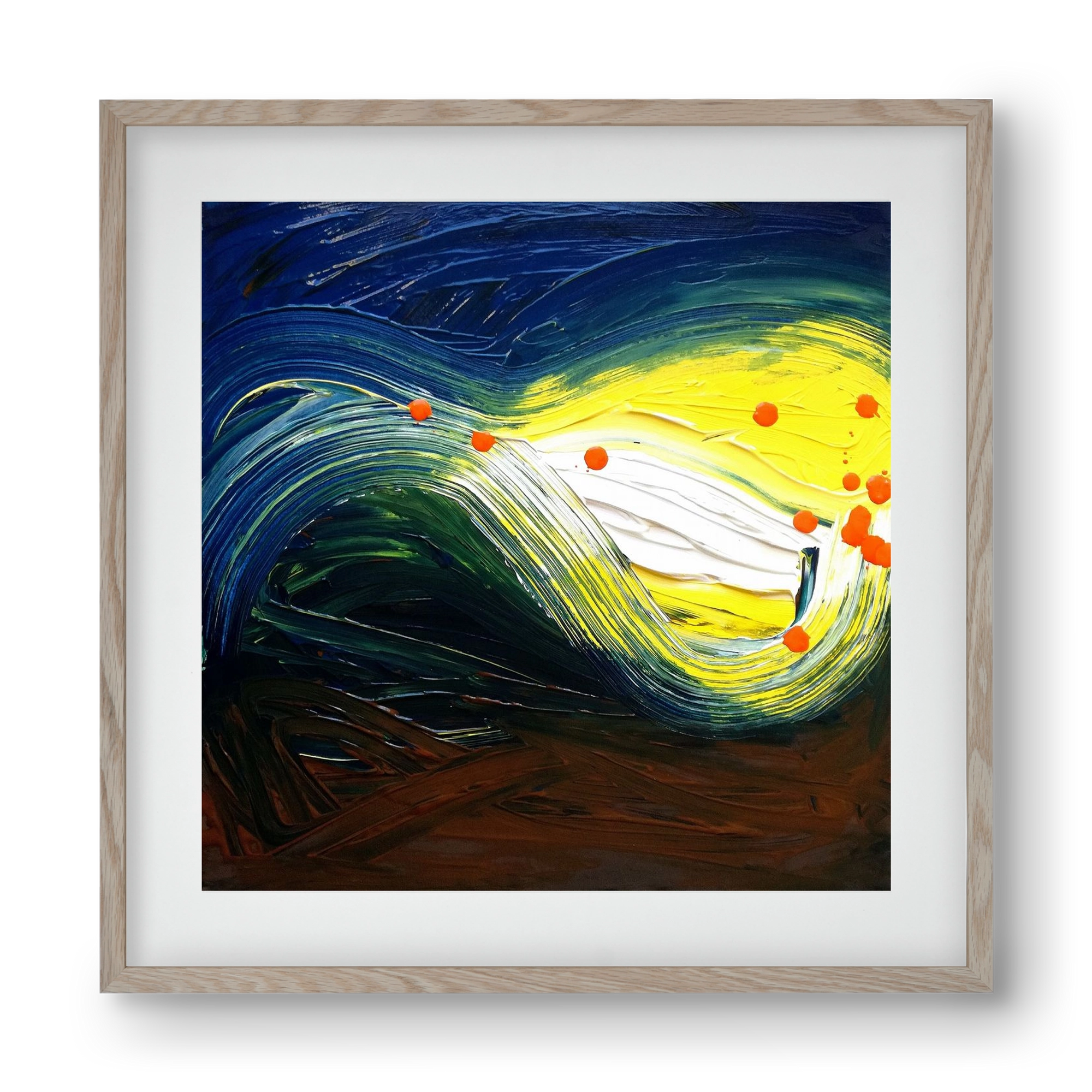 Rejtett jelentés, 40x40 cm (30x30 cm), Tölgy keret, paszpartuval